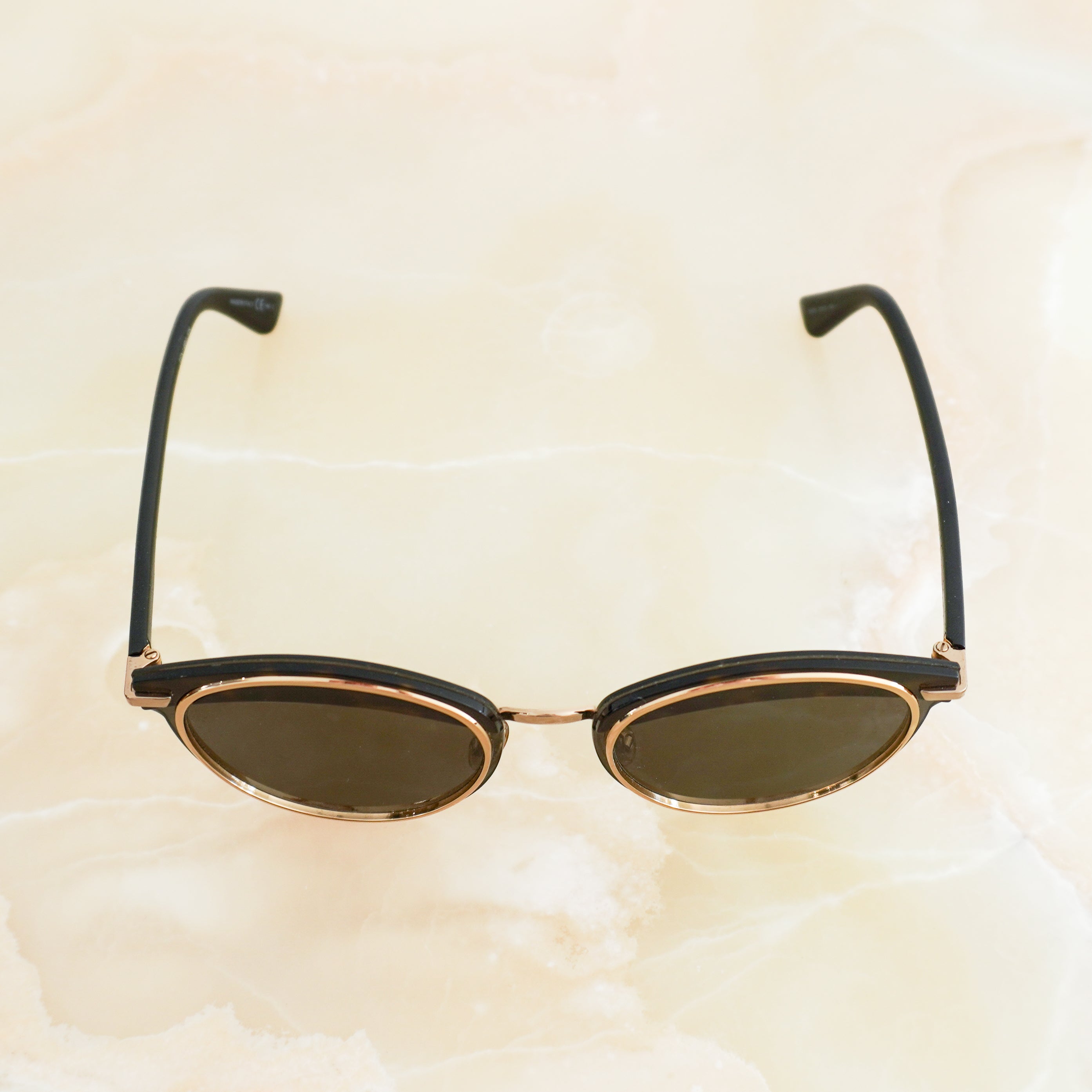 Christian Dior 5812M Black & Rose Gold Round Sunglasses top photo chelsea london