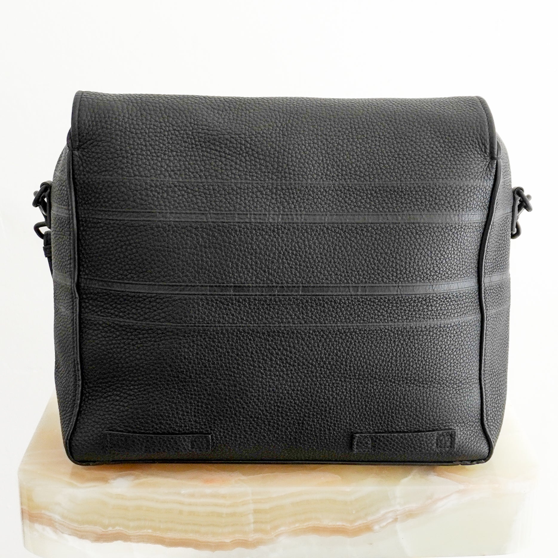 Christian Dior Large Diorcamp Messenger Bag in Noir Grained Calfskin back photo chelsea london