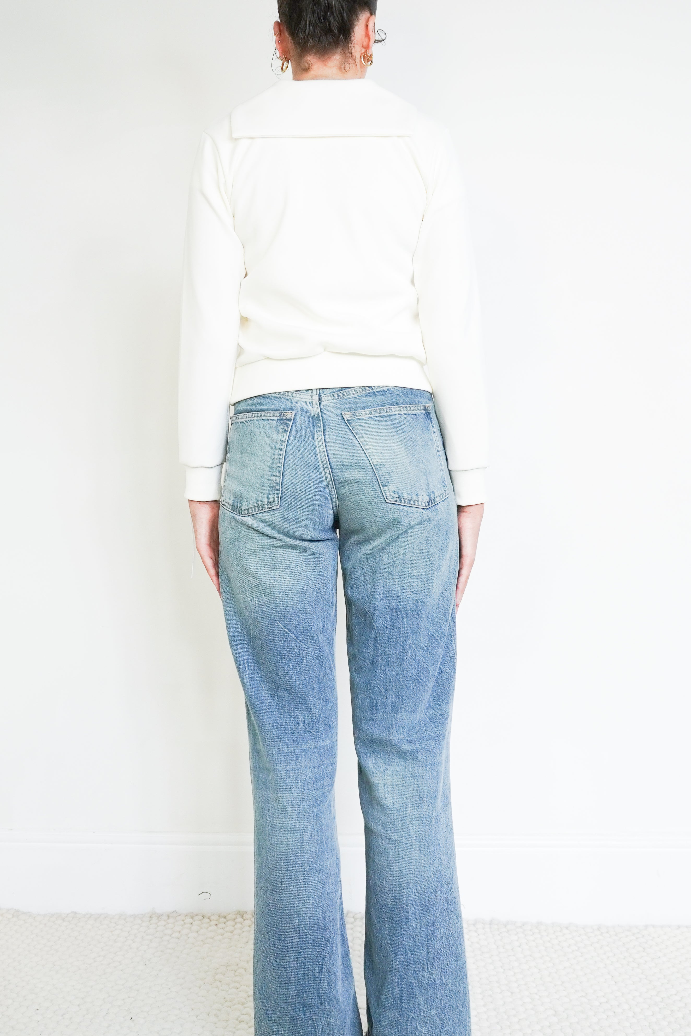 back photo of a Comme de Garçons Girl White Zipped Jacket