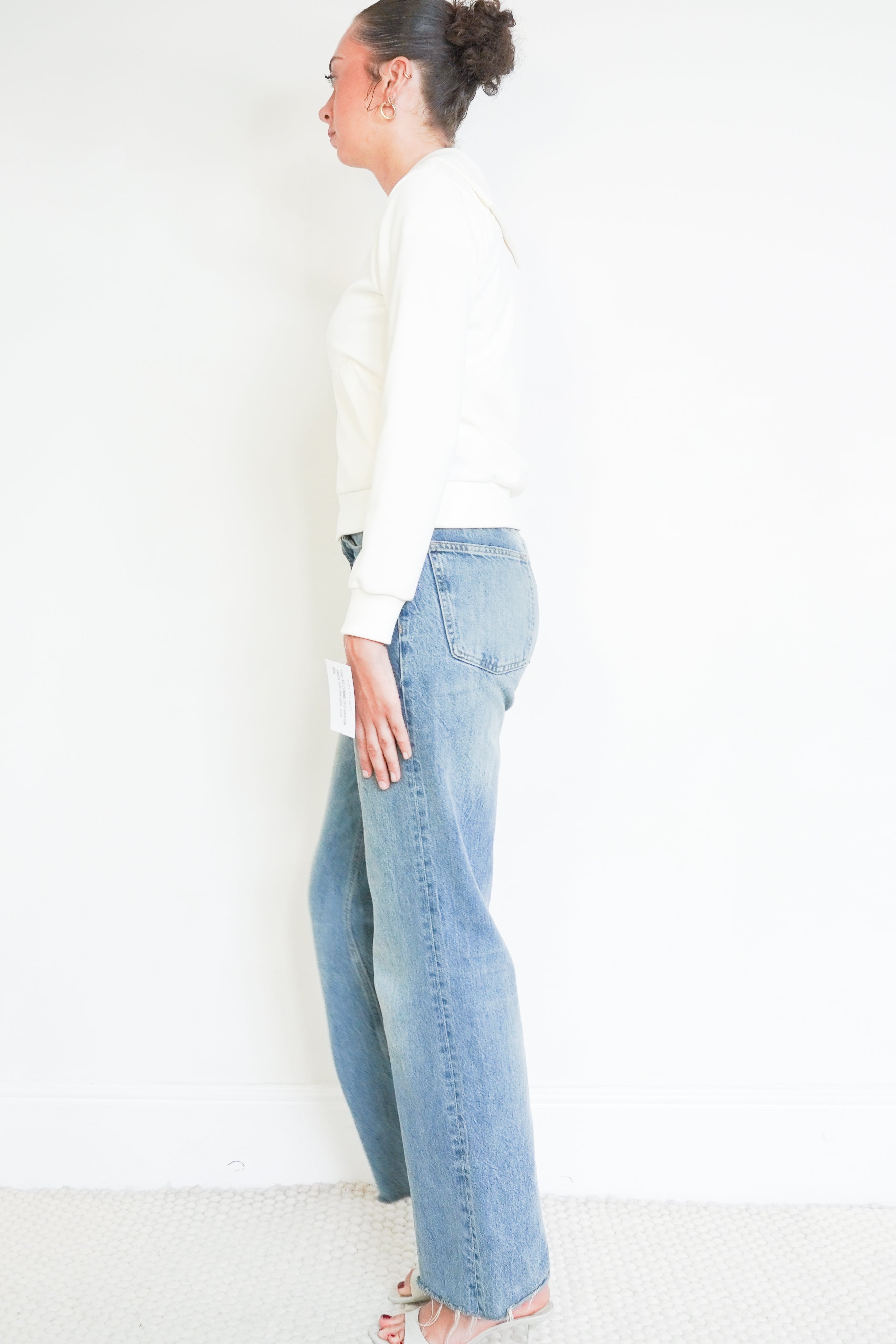 front photo of a Comme de Garçons Girl White Zipped Jacket