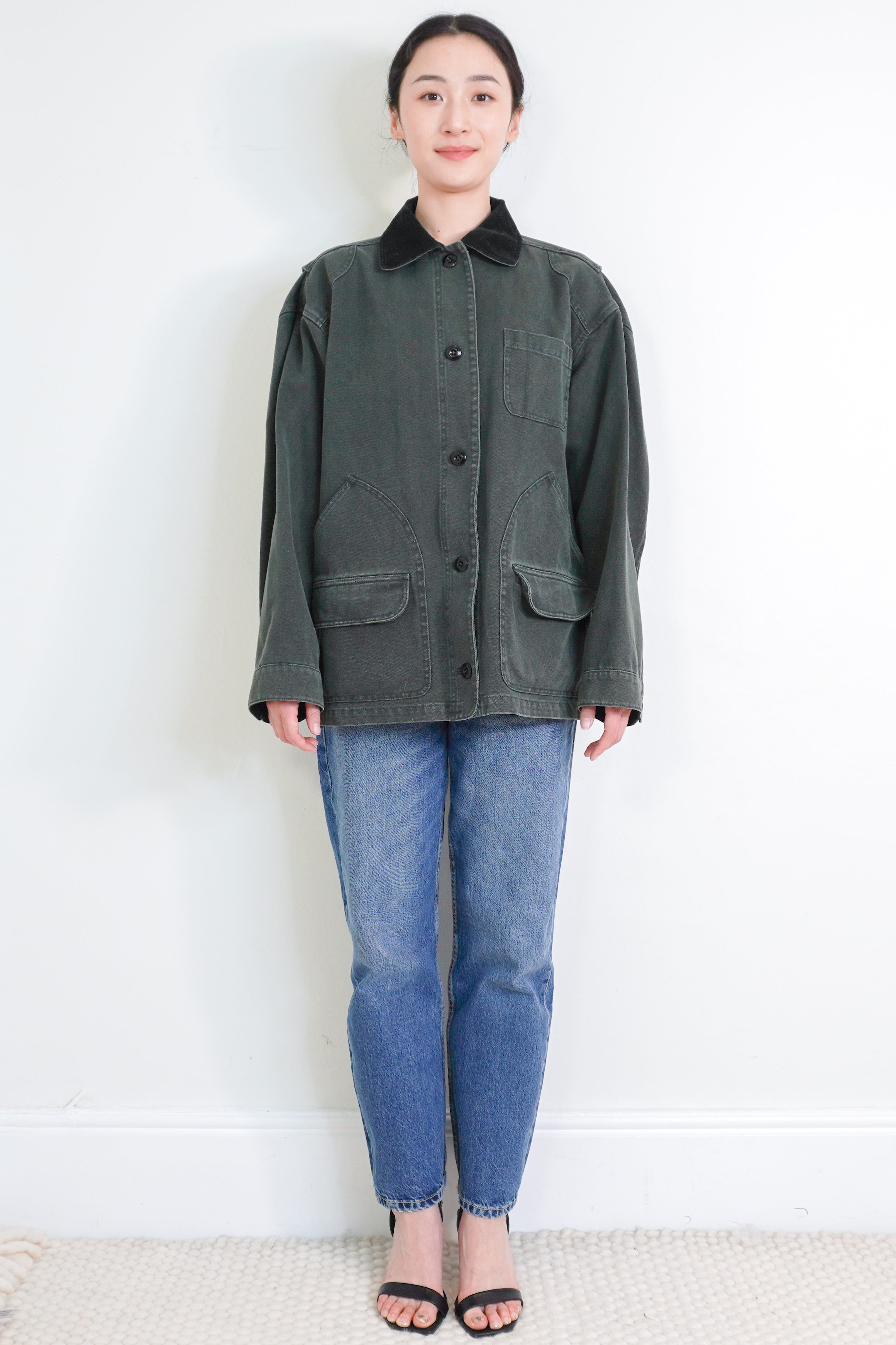 DOEN-Green-Denim-Barn-Jacket-front-picture-Chelsea-London