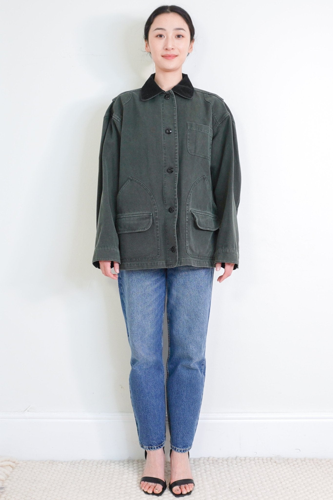 DOEN Green Denim Barn Jacket RRP £450 | Authentic Preloved - Reloved Again