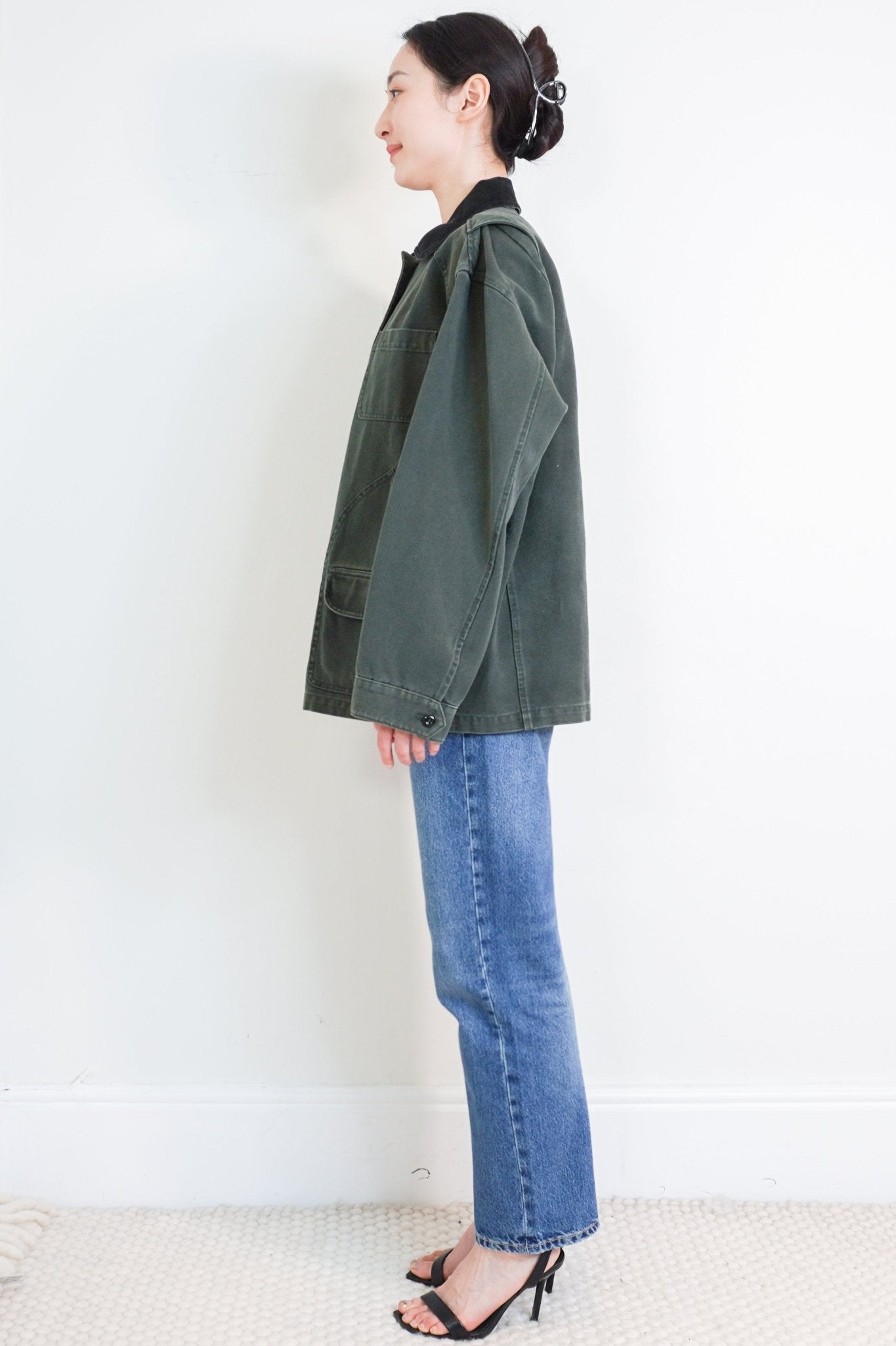 DOEN Green Denim Barn Jacket RRP £450 | Authentic Preloved - Reloved Again