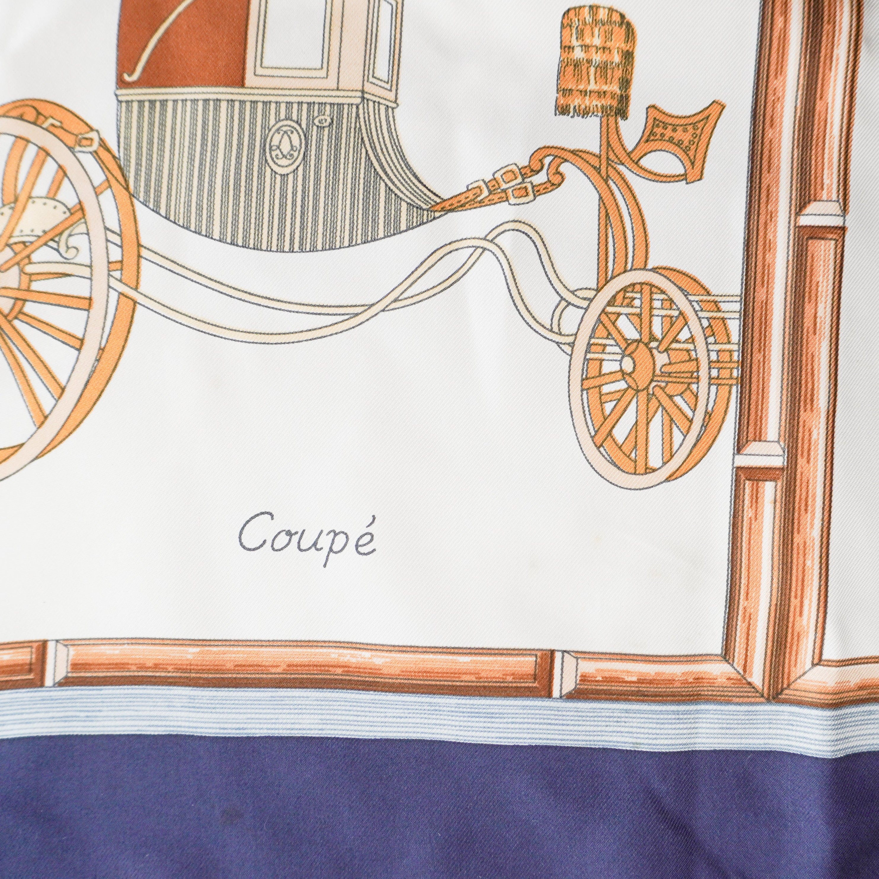 Hermès Voitures de Dames Carré 90 Twill Scarf (RRP £520) | Authentic Preloved FINAL SALE