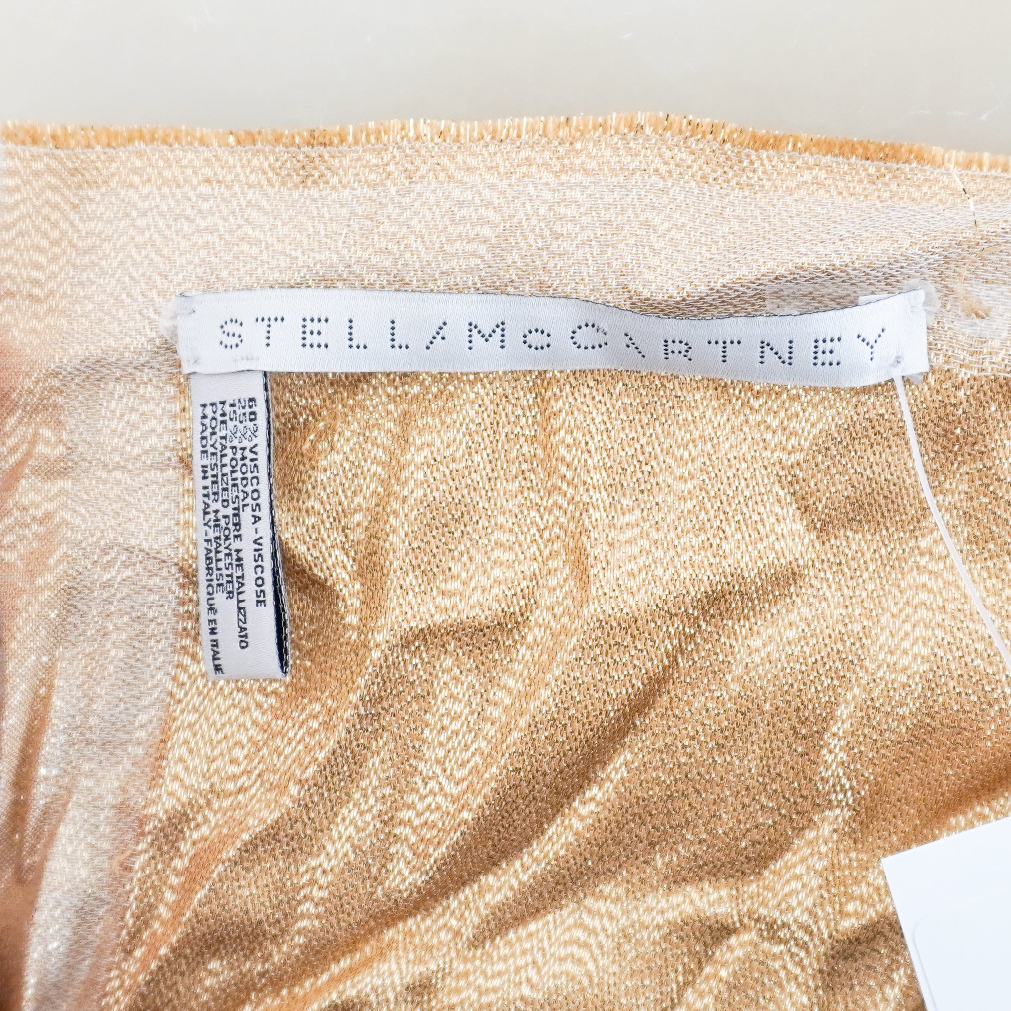 Stella McCartney Gold Star Metallic Shawl (RRP £275) | Authentic Preloved FINAL SALE