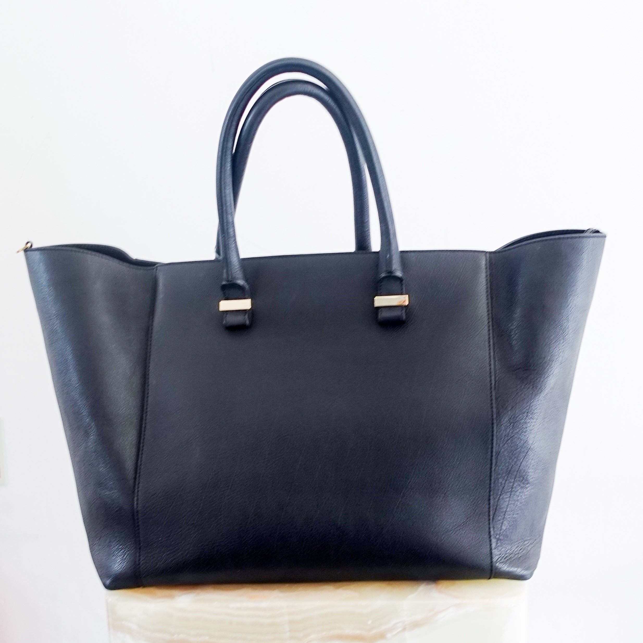 Black leather tote bag RRP £1199
