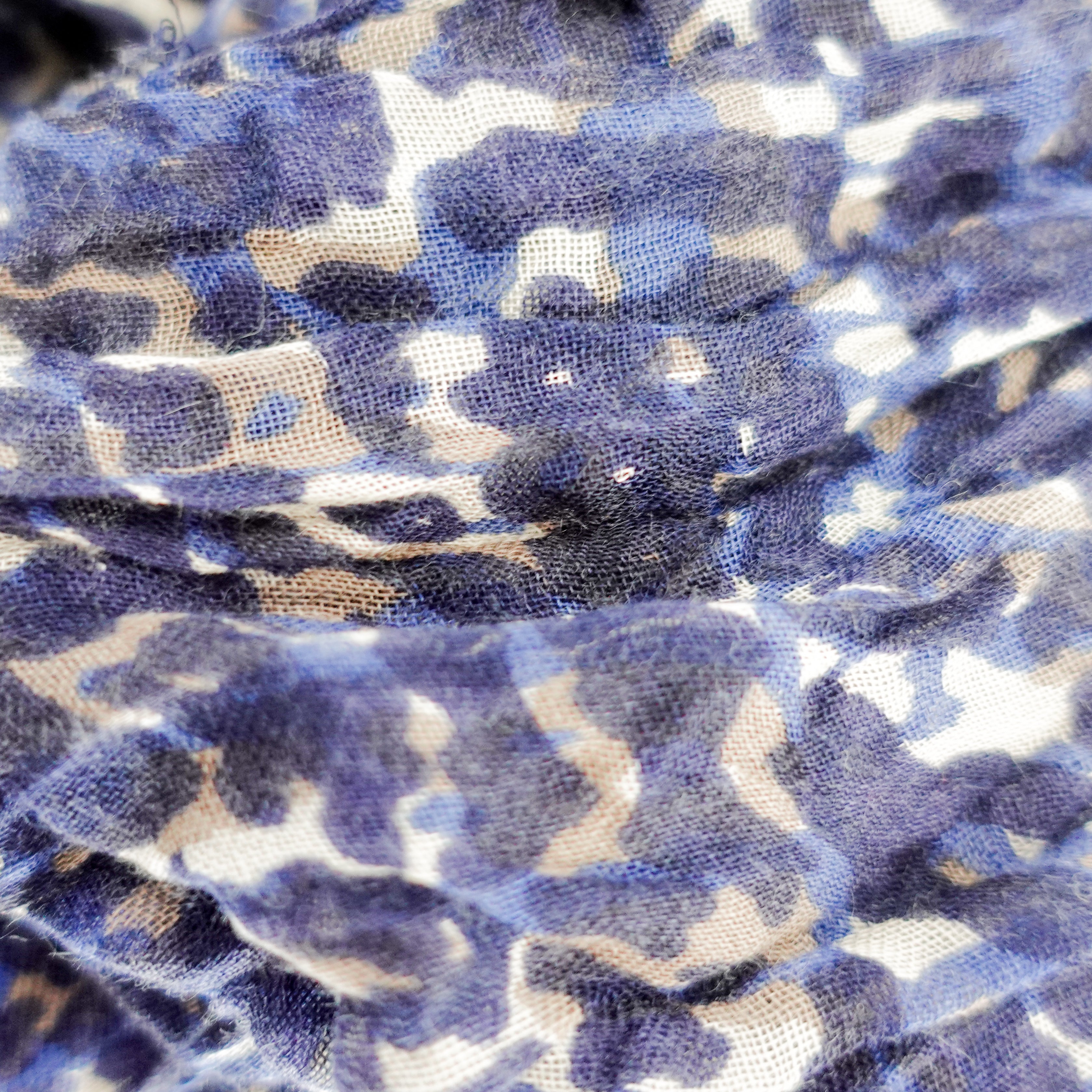 Louis Vuitton Stephen Sprouse Leopard blue scarf | Authentic Preloved