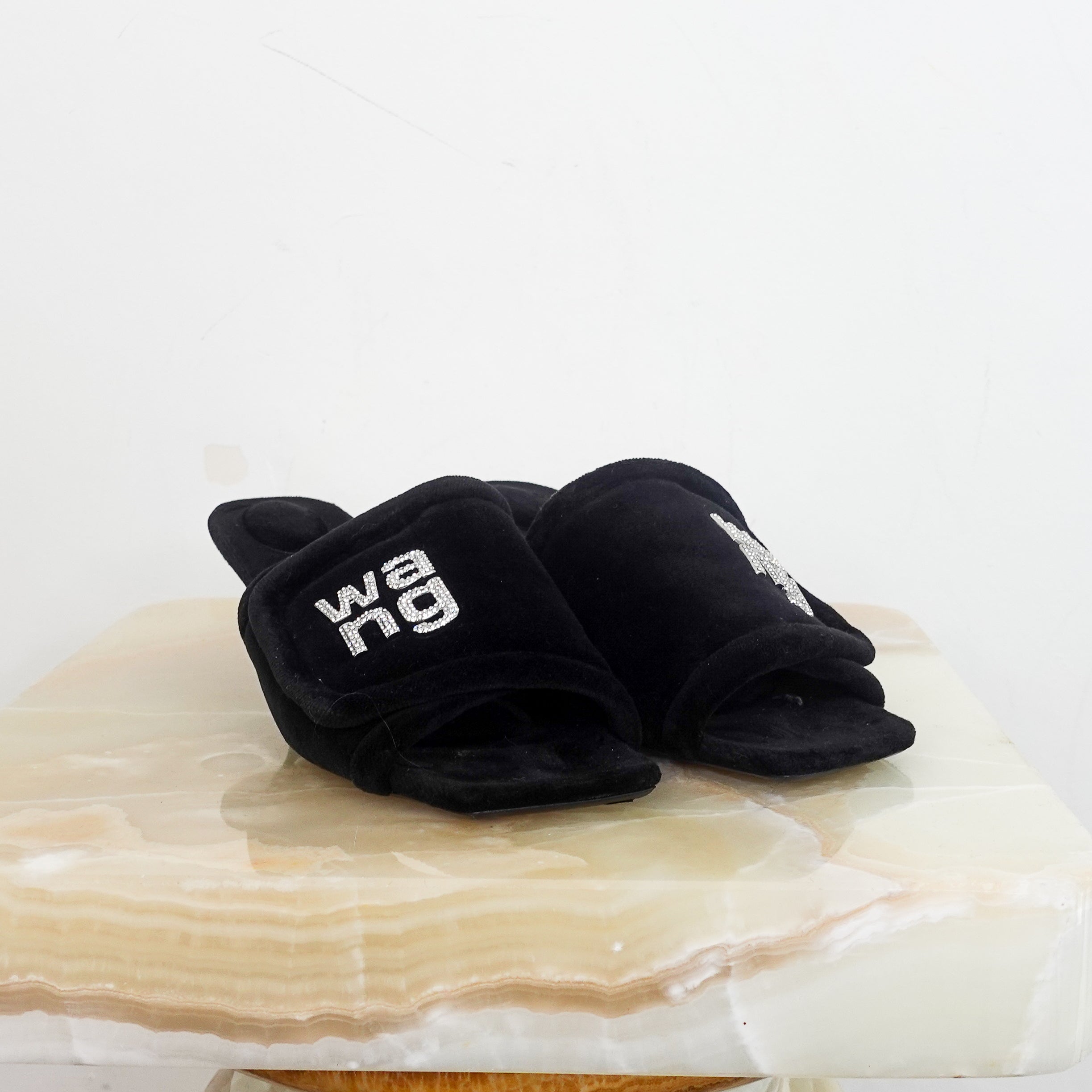 Alexander Wang Black velvet mules RRP £500