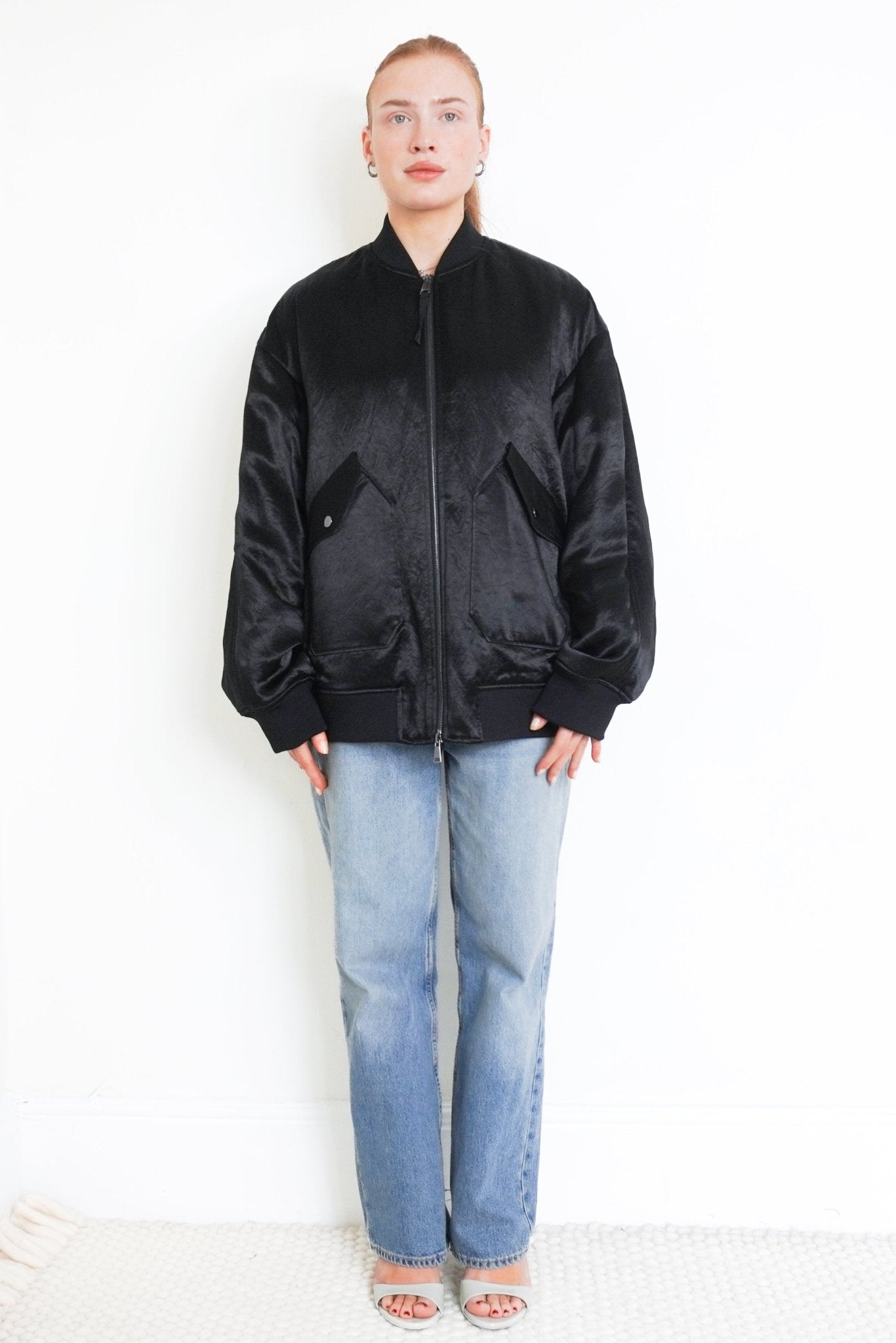 NEW MaxMara Leisure Black Bomber Jacket RRP £250 | Authentic Preloved - Reloved Again