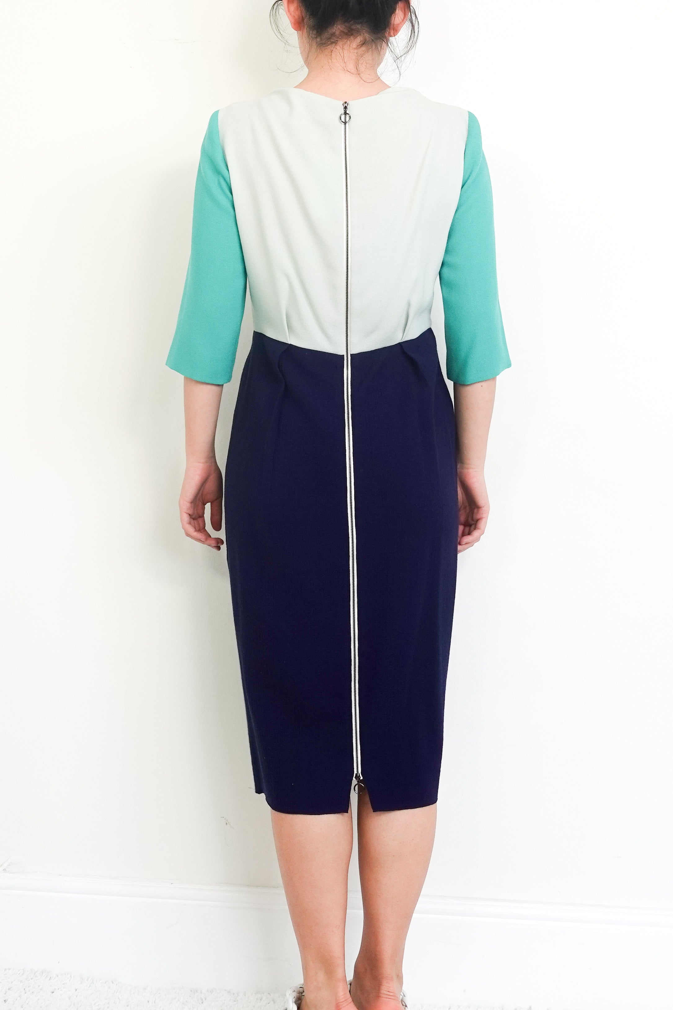 Multicolour fitted midi dress RRP £1000