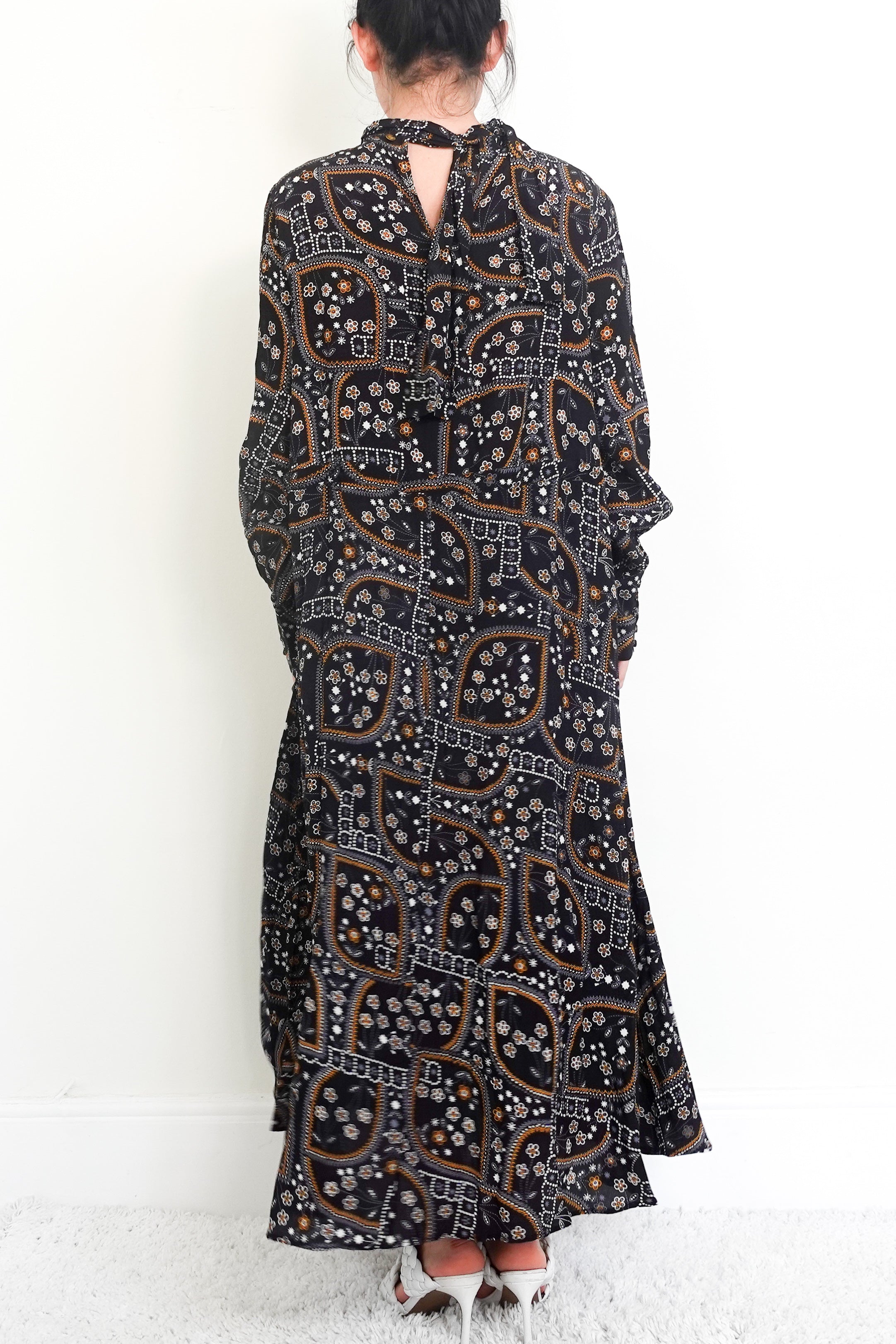 Multi-coloured floral maxi dress RRP £250