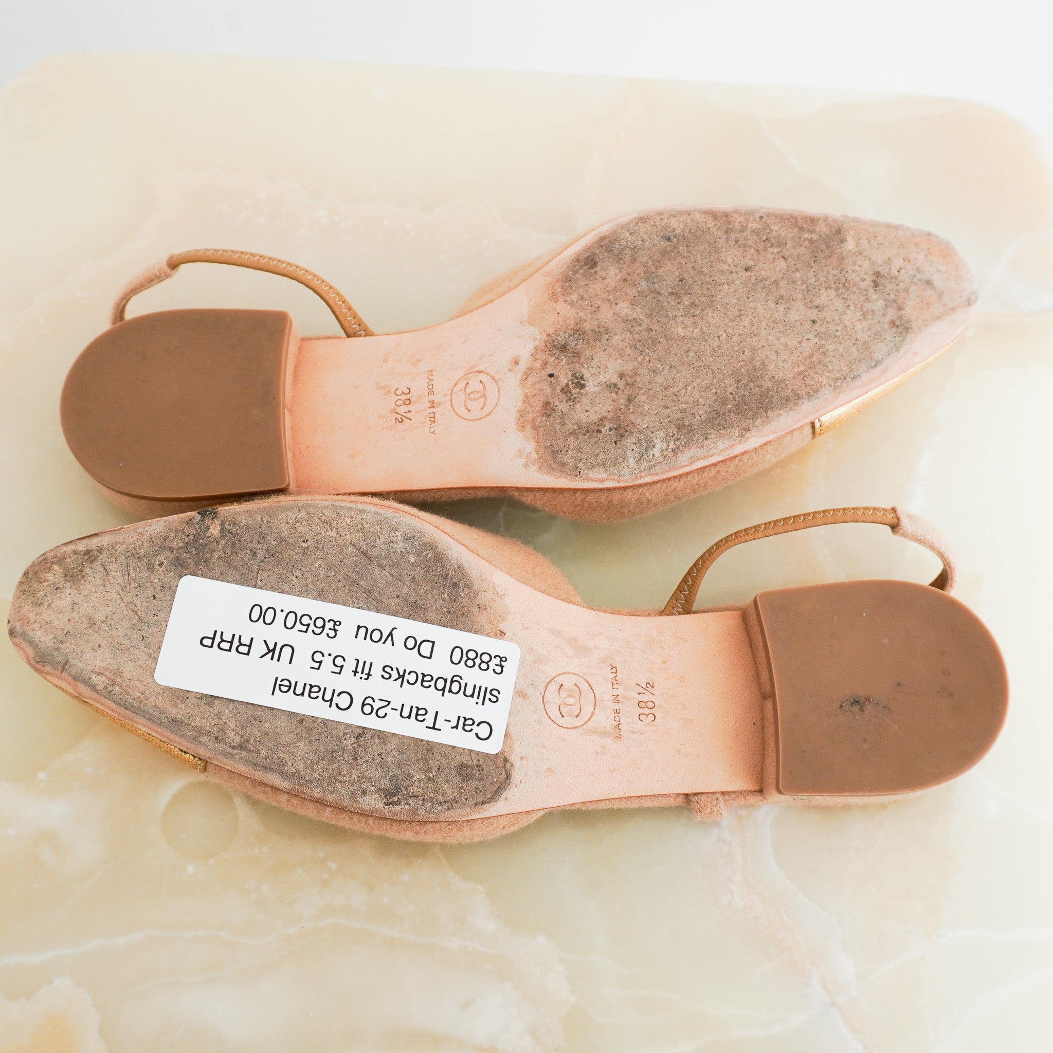Chanel Tan Slingbacks RRP £880 | Authentic Preloved - Reloved Again
