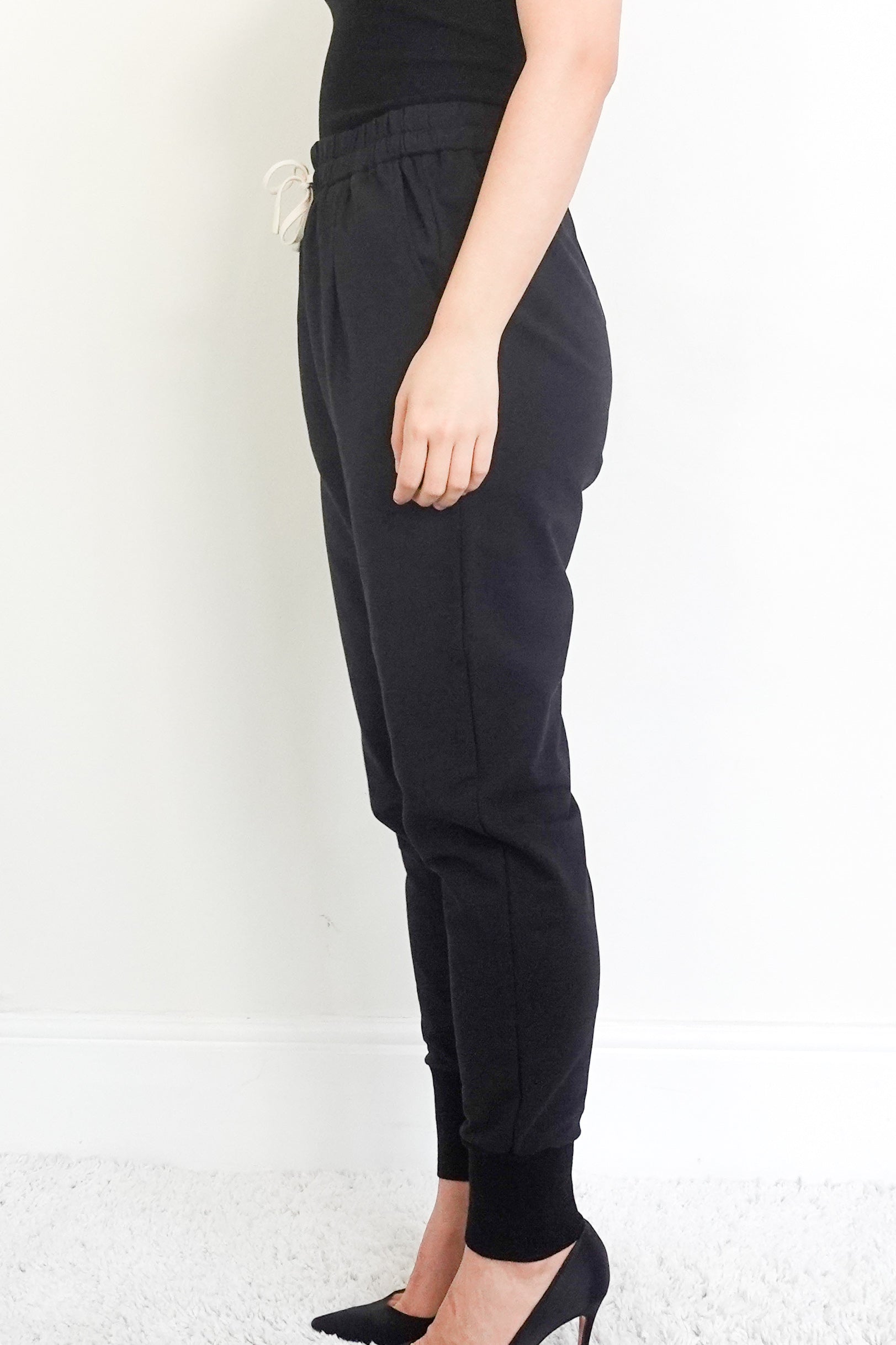 Black joggers with drawstring RRP £96
