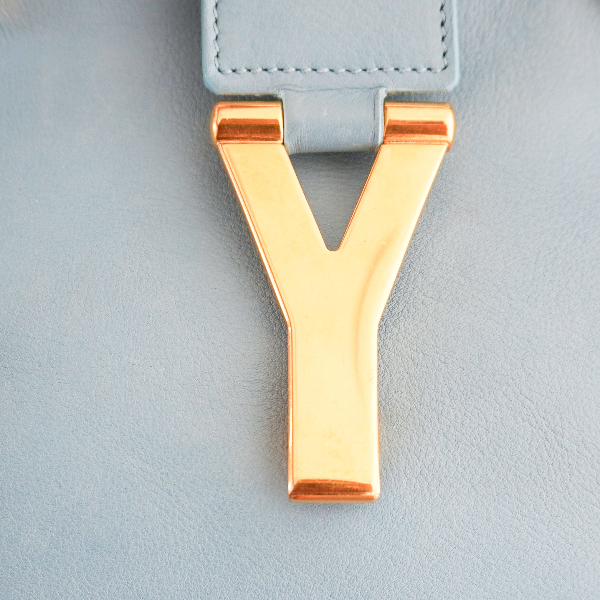Saint Laurent Y Ligne Cabas Bag in Light Blue RRP £1800 | Authentic Preloved - Reloved Again