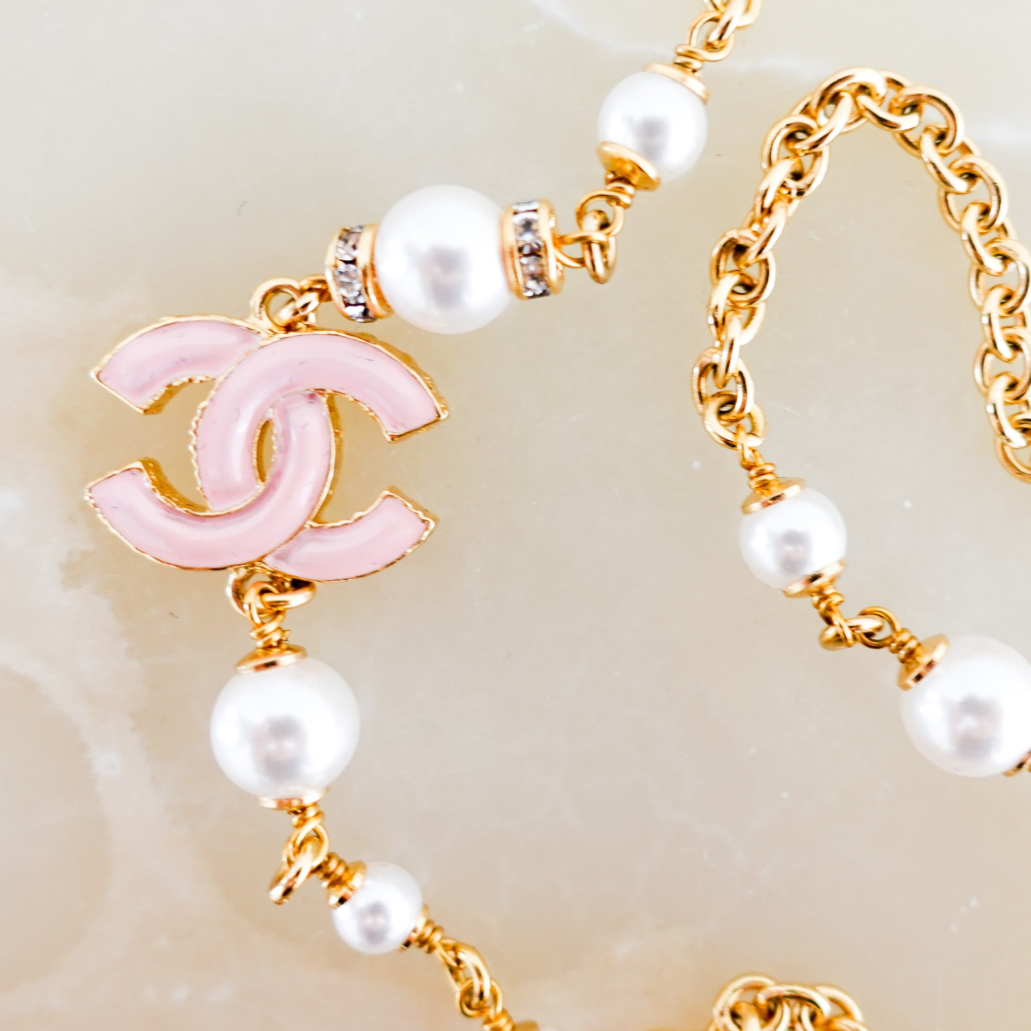 Chanel Pearl and Gold CC Necklace RRP £1.5k | authentic preloved - Reloved Again