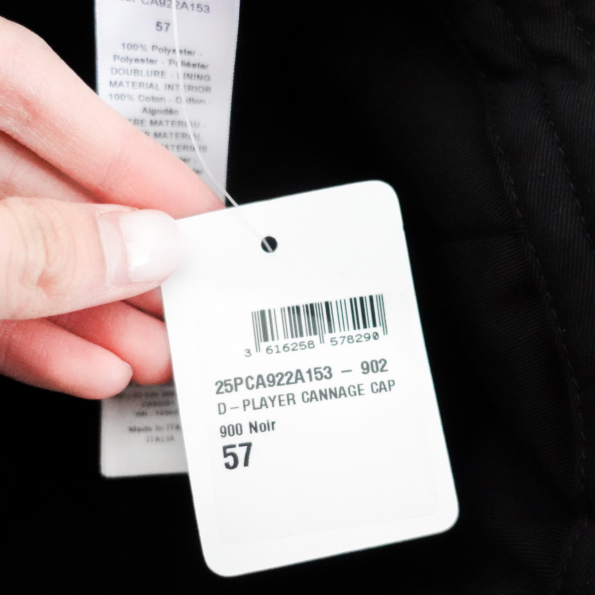 NEW Dior D Player Cannage Cap in Noir RRP £520 | Authentic Preloved FINAL SALE - Reloved Again