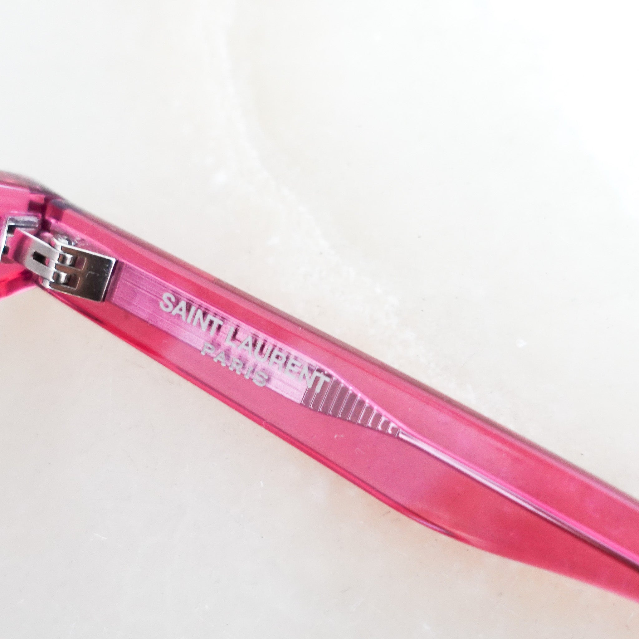 Saint Laurent Pink Rectangle Sunglasses RRP £300 | Authentic Preloved FINAL SALE - Reloved Again