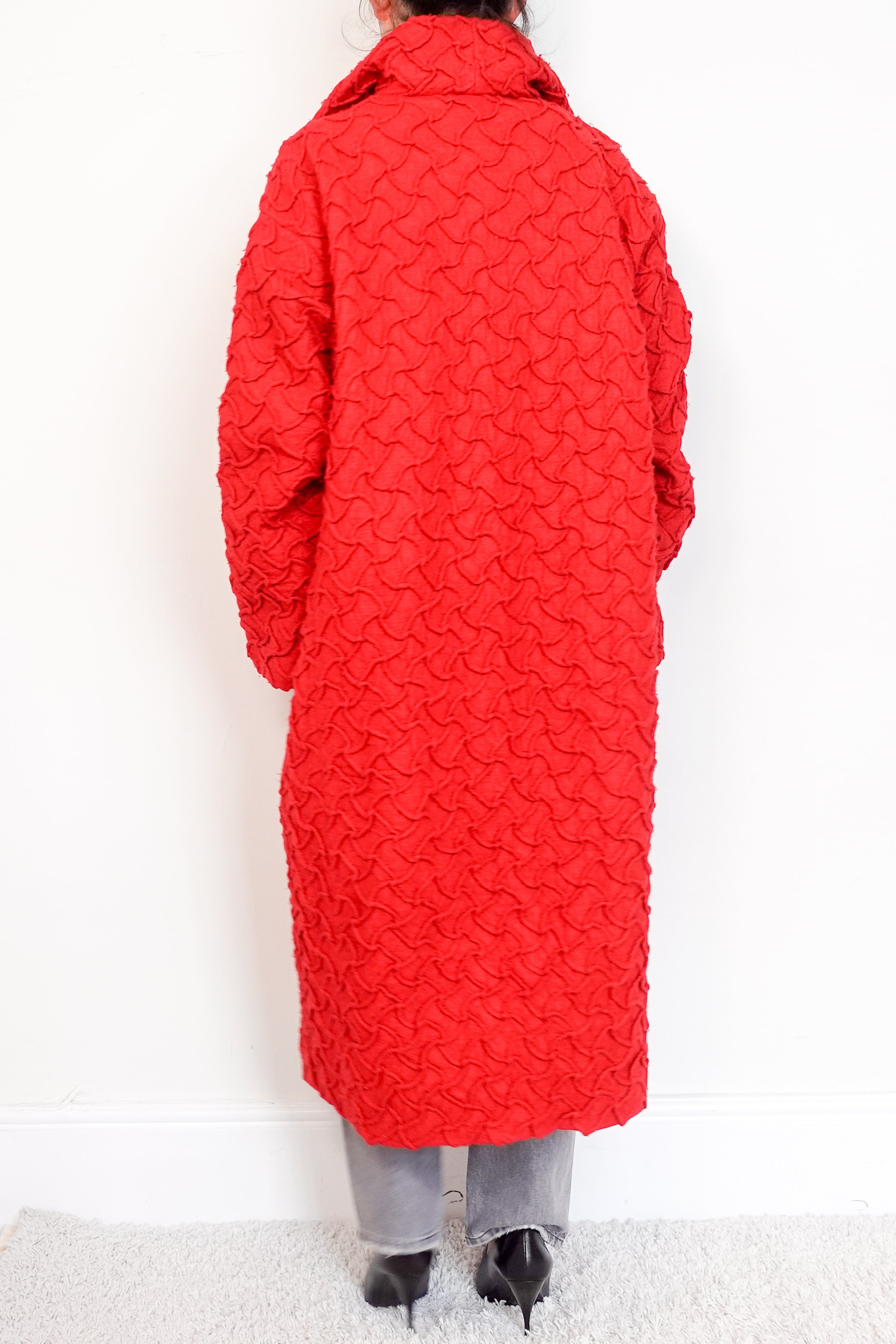 Issey Miyake Silk Red Coat | Authentic Preloved