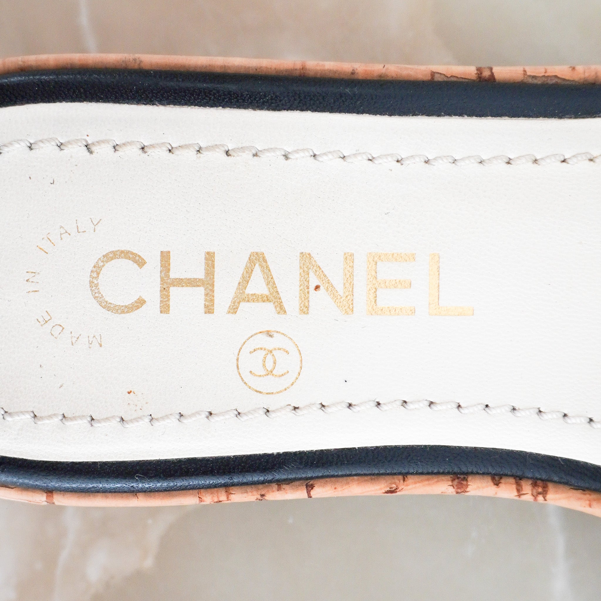 Chanel Logo Cork Sandals (RRP £780) | Authentic Preloved