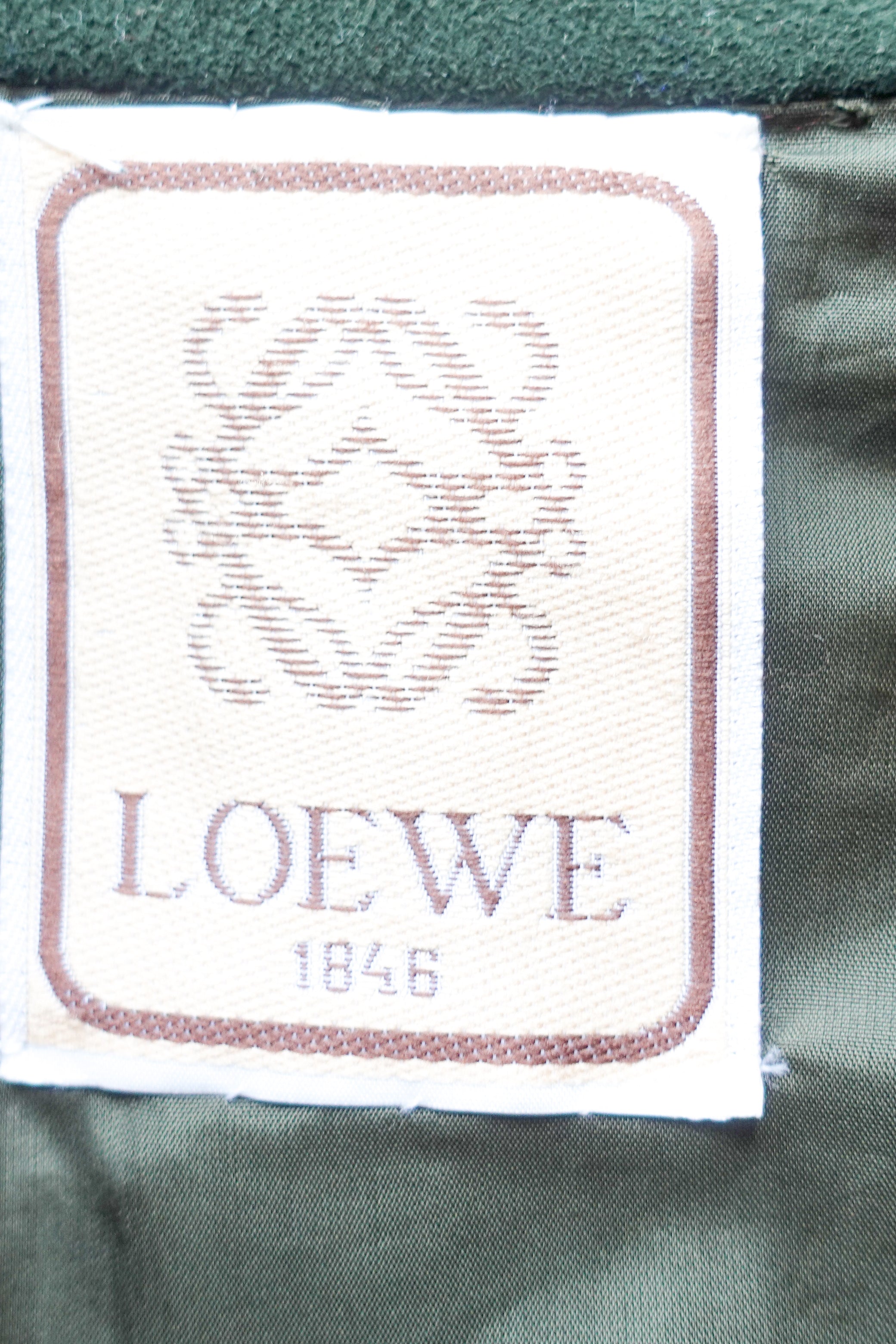 Loewe Vintage Green Suede Jacket | Authentic Preloved
