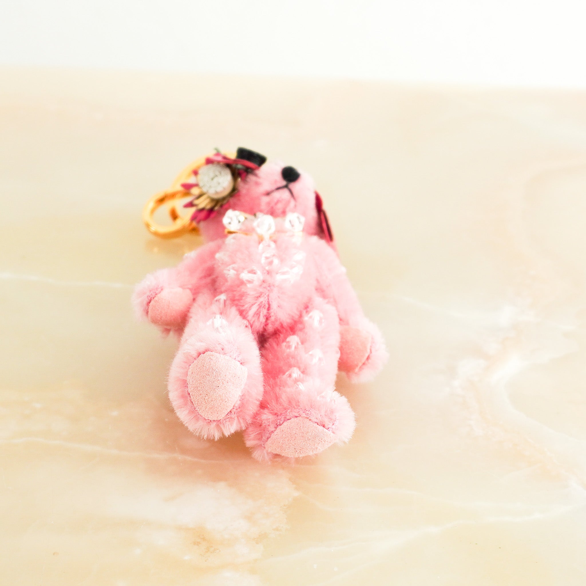 NEW Prada Pink Teddy Bear Keychain RRP £590 | Authentic Preloved - Reloved Again