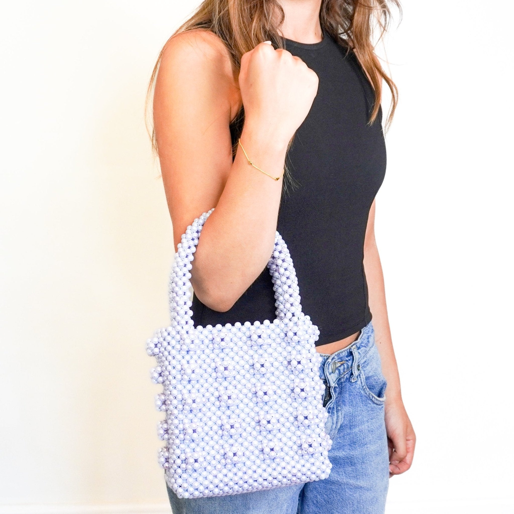 Shrimps Antonia Purple Faux-Pearl Tote Bag (RRP £550) | Authentic Preloved - Reloved Again