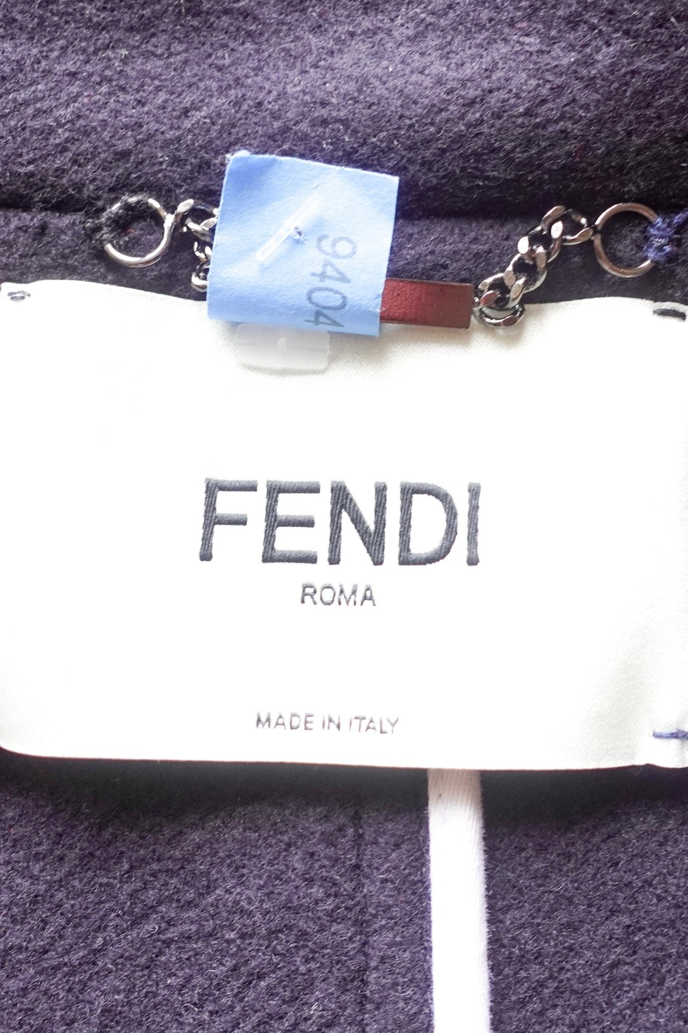 Fendi Black Wool Coat with White Lining RRP £5K | Authentic Preloved - Reloved Again