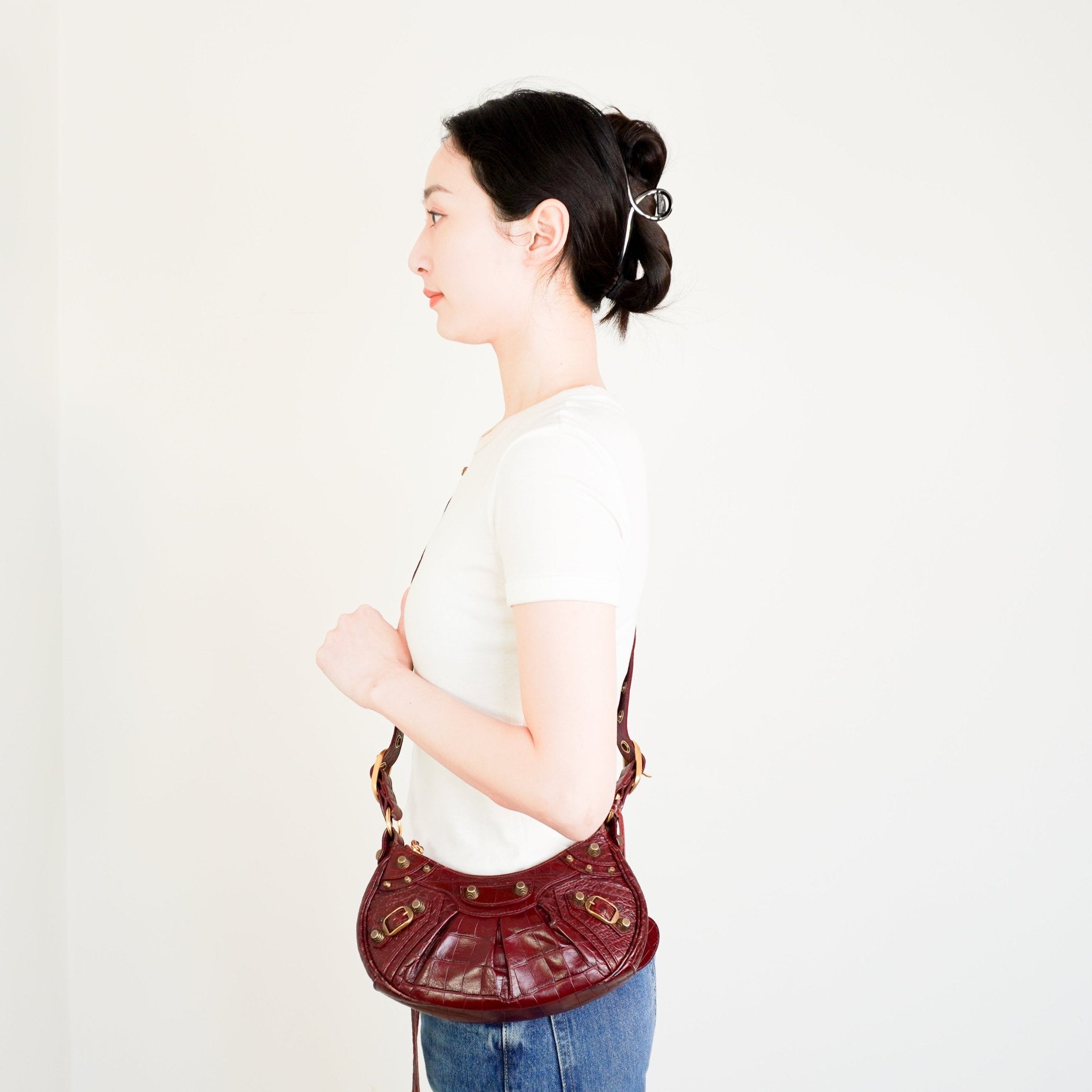 Balenciaga Burgundy XS Cargoyle Bag RRP £1890 | Authentic Preloved - Reloved Again