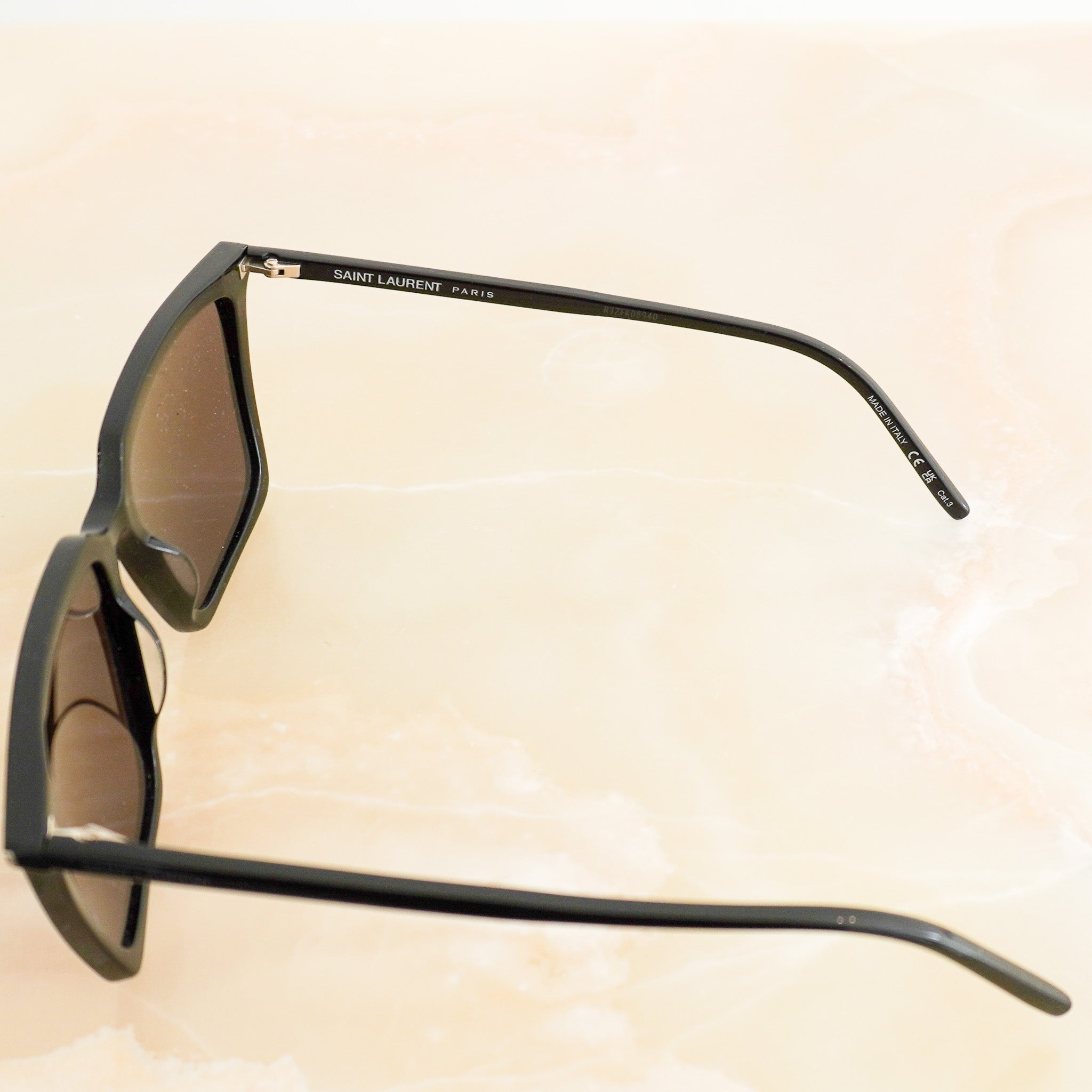 Saint Laurent Oversized Black Square Sunglasses (RRP £380) | Authentic Preloved FINAL SALE
