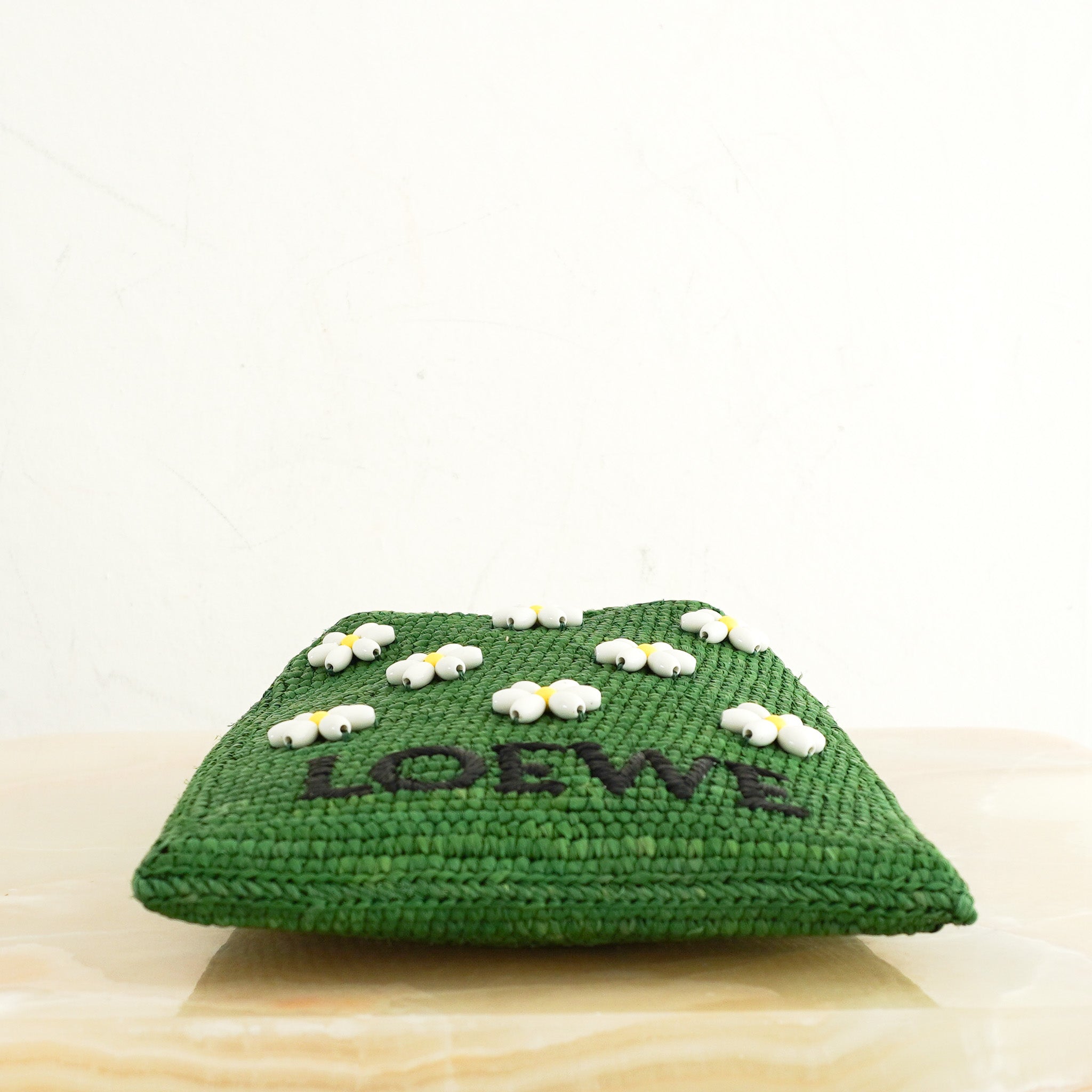 Loewe x Paula Ibiza Drawstring Pocket Bag in Green RRP £750 | Authentic Preloved - Reloved Again