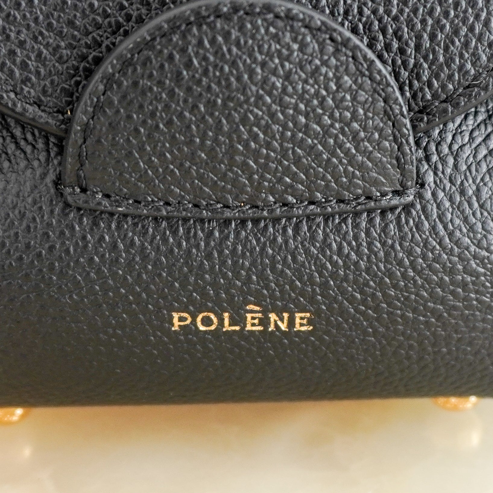NEW Polène Numéro Un Micro Bag in Textured Black (RRP £160) | Authentic Preloved
