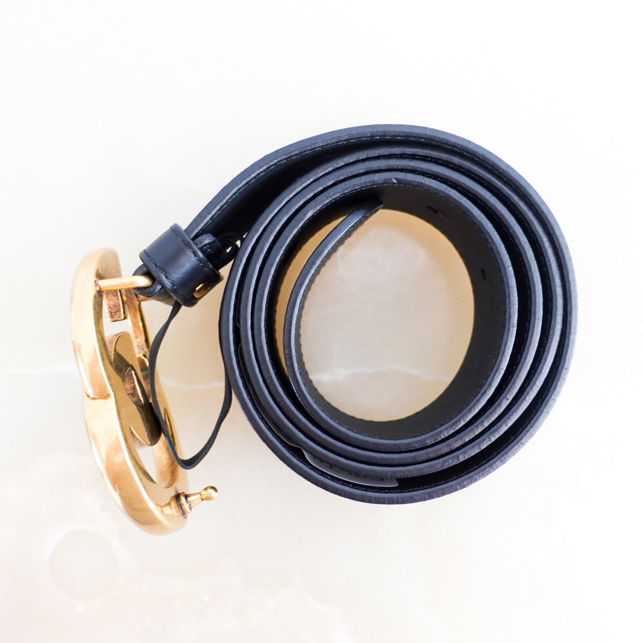 Gucci Double G Medium Belt in black RRP £410 | Authentic Preloved - Reloved Again