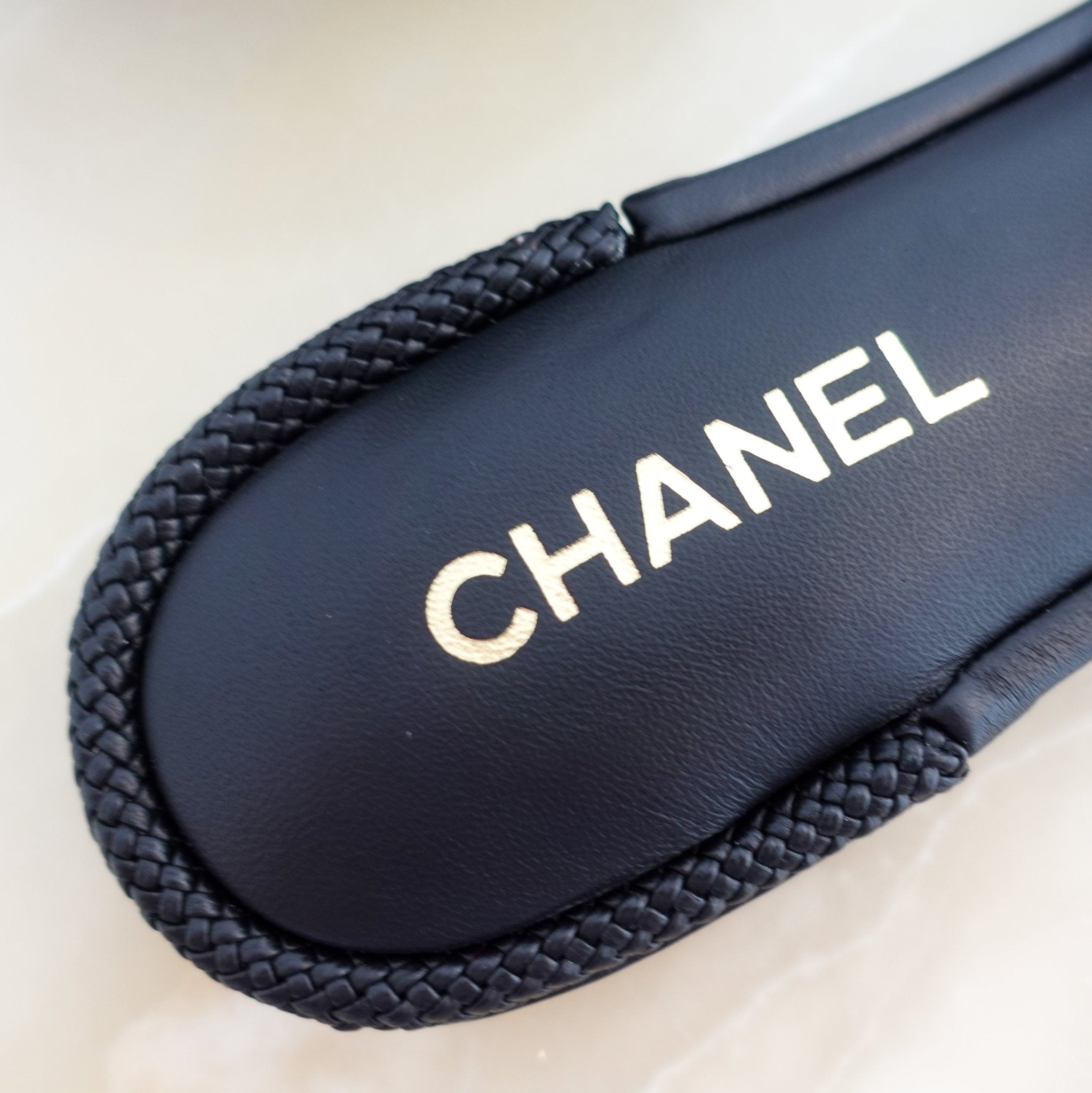 NEW Chanel CC Logo black Lambskin Mules RRP £900| Authentic Preloved - Reloved Again