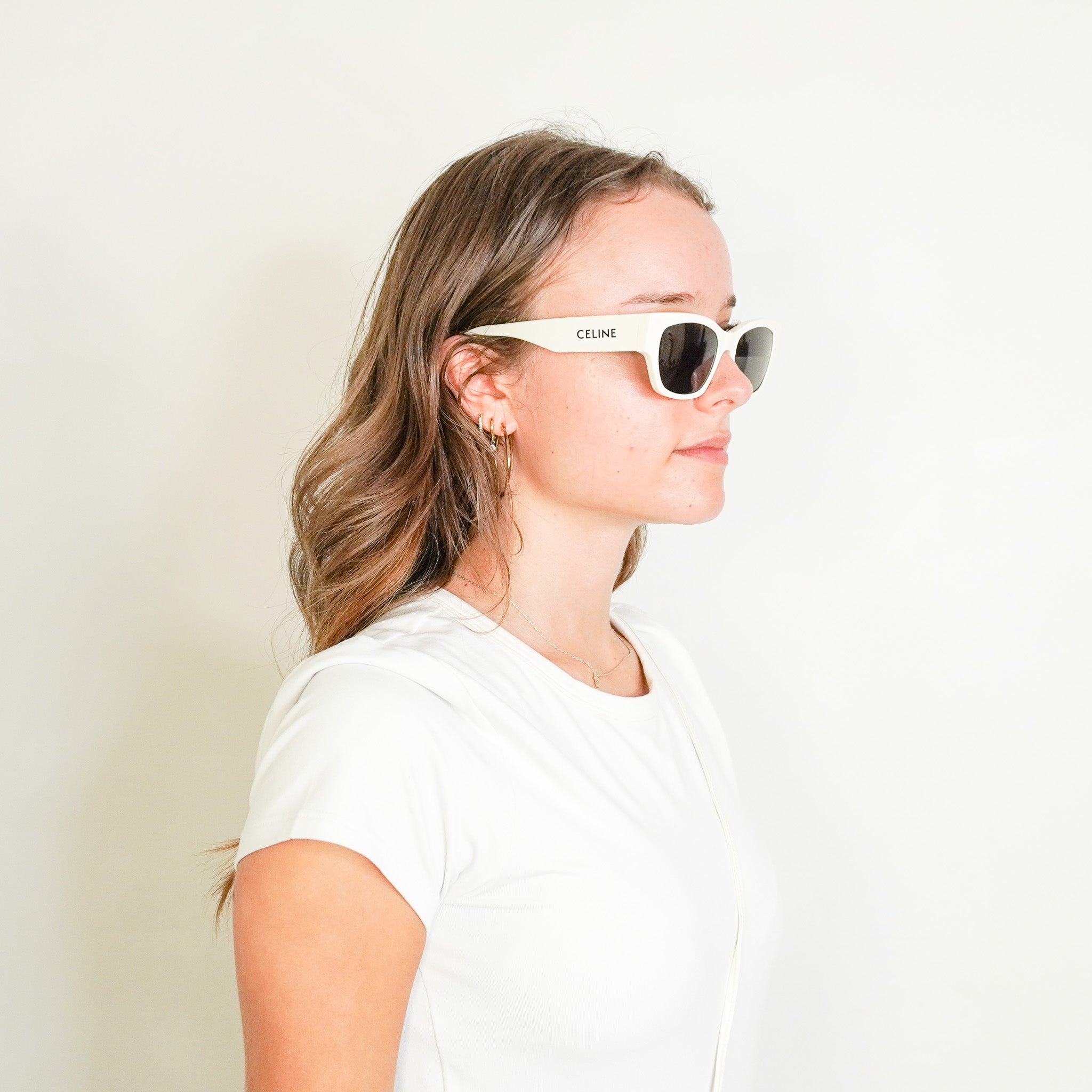 Celine White Square Sunglasses RRP £340 | Authentic Preloved FINAL SALE