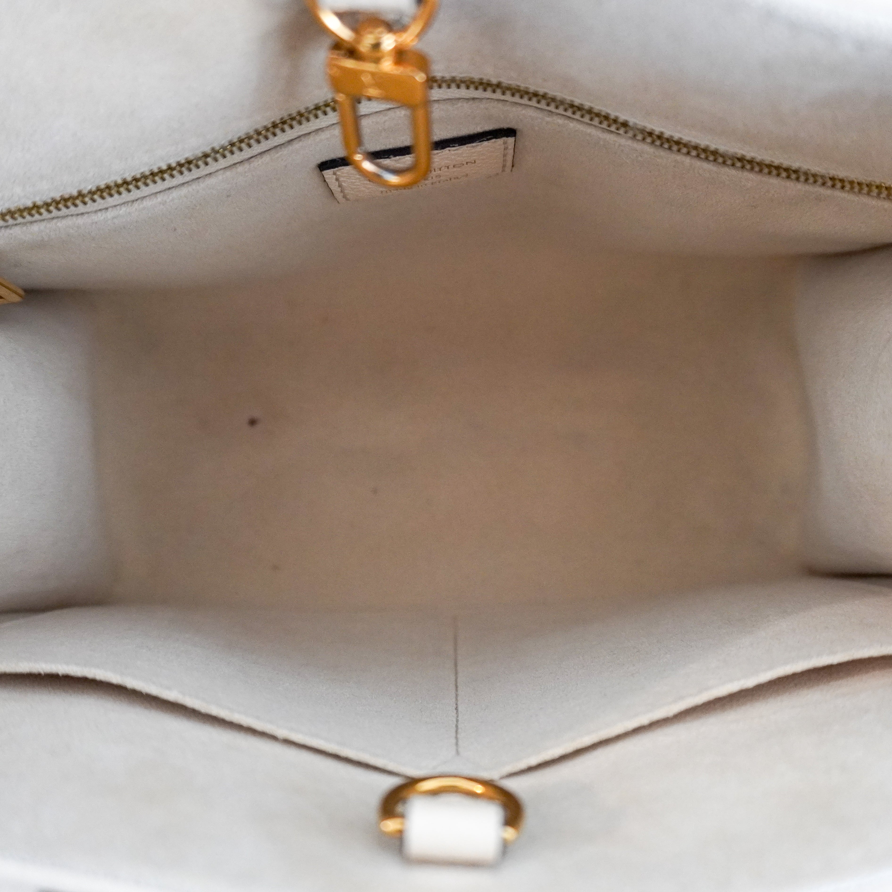 Louis Vuitton OnTheGo PM Bag in White Monogram Empreinte Leather (RRP £2750) | Authentic Preloved