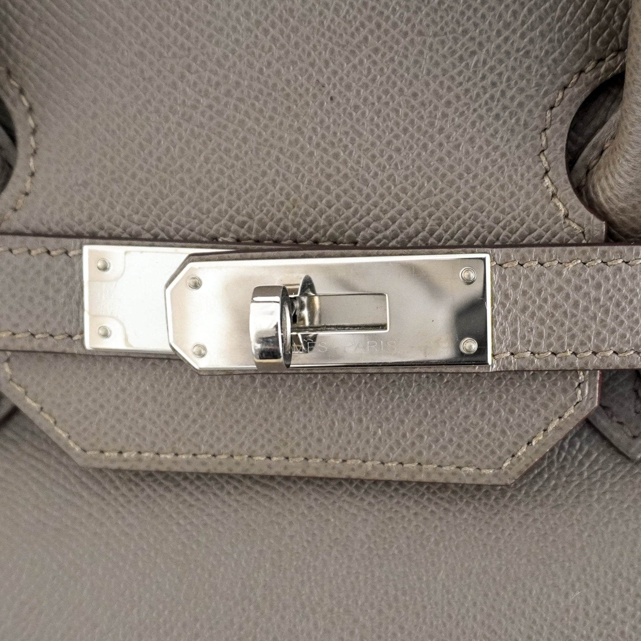 Hermès Birkin 35 Retourne in Etoupe Epsom Leather Palladium Hardware | Authentic Preloved - Reloved Again