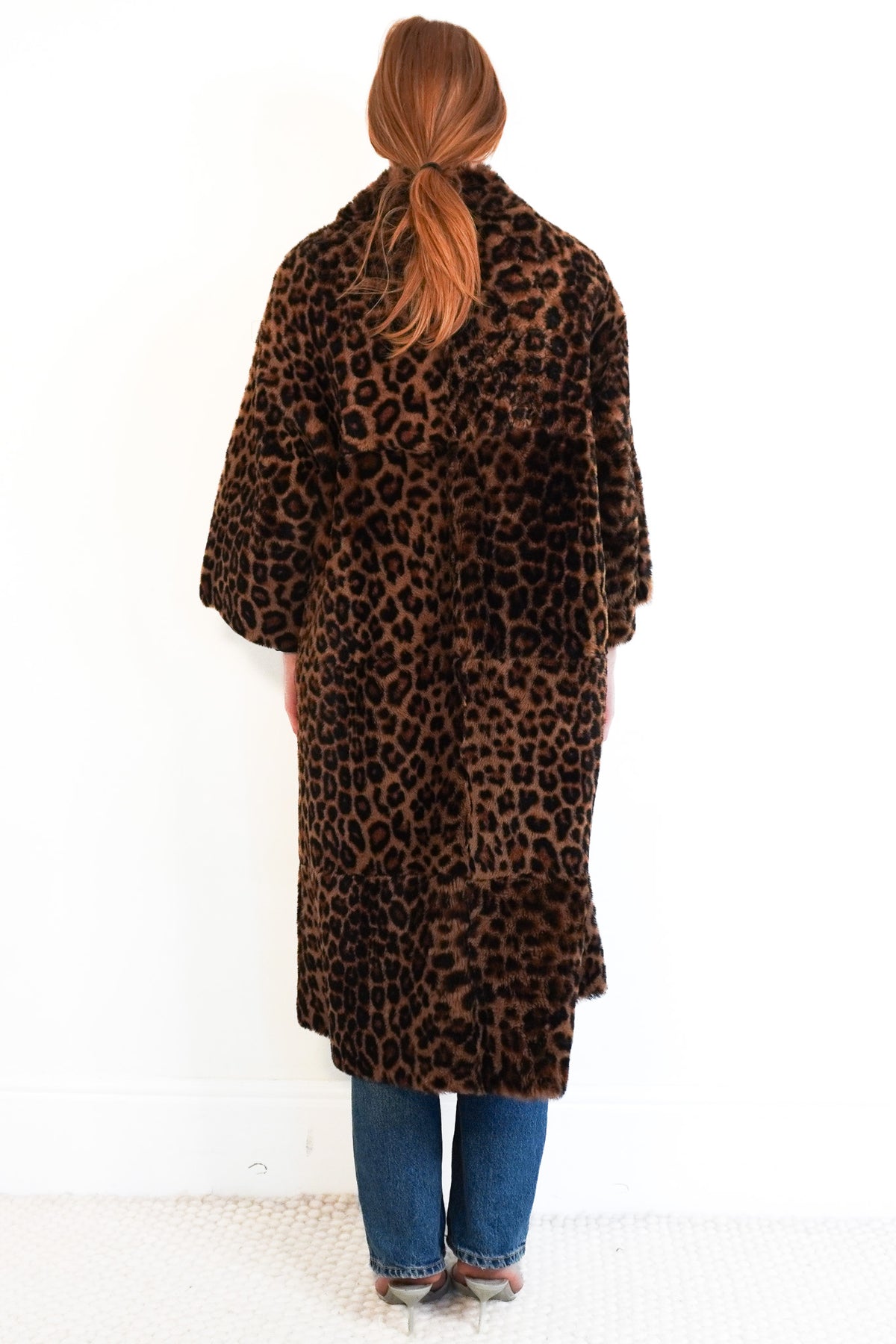 Stoned and Waisted Leopard Print Long Shearling Coat (RRP £1600) | Authentic Preloved