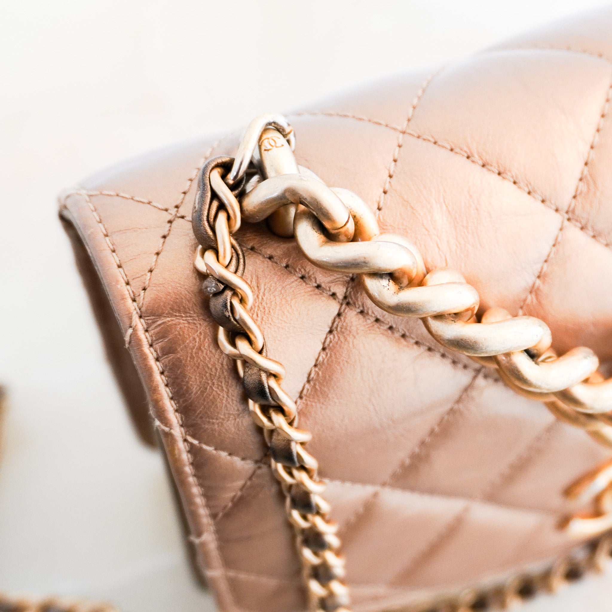 RARE Chanel Mini Metallic Calfskin and Caviar Chain Bag | Authentic Preloved - Reloved Again