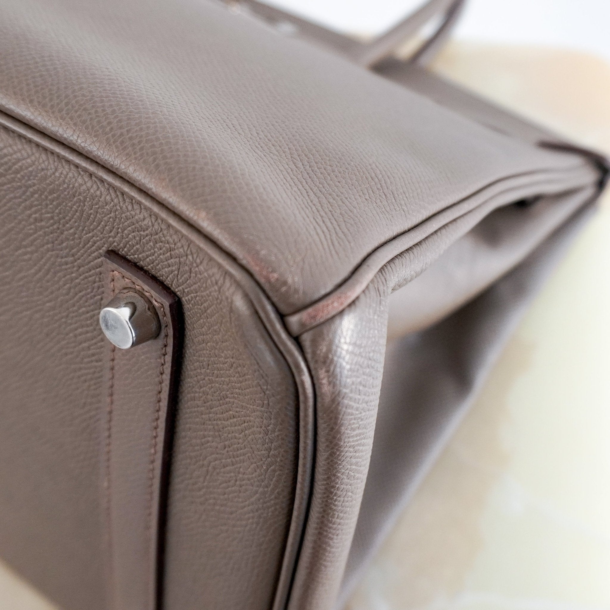 Hermès Birkin 35 Retourne in Etoupe Epsom Leather Palladium Hardware | Authentic Preloved - Reloved Again