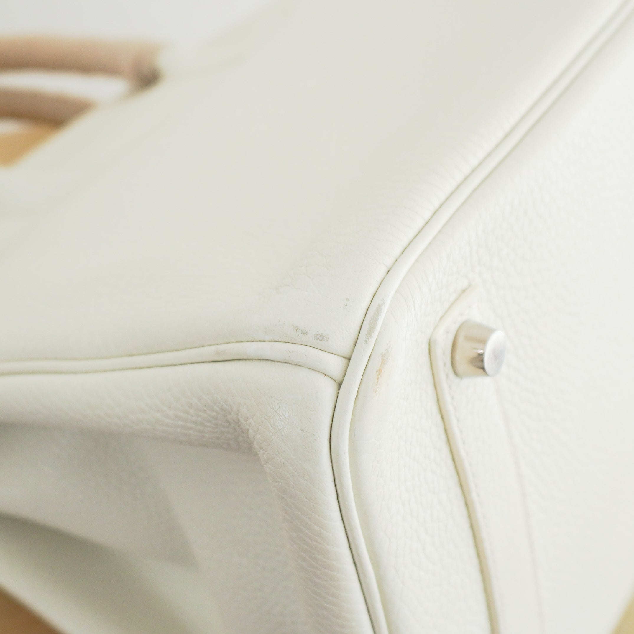 Hermès White Birkin 35 Togo Leather Palladium Hardware | Authentic Preloved - Reloved Again