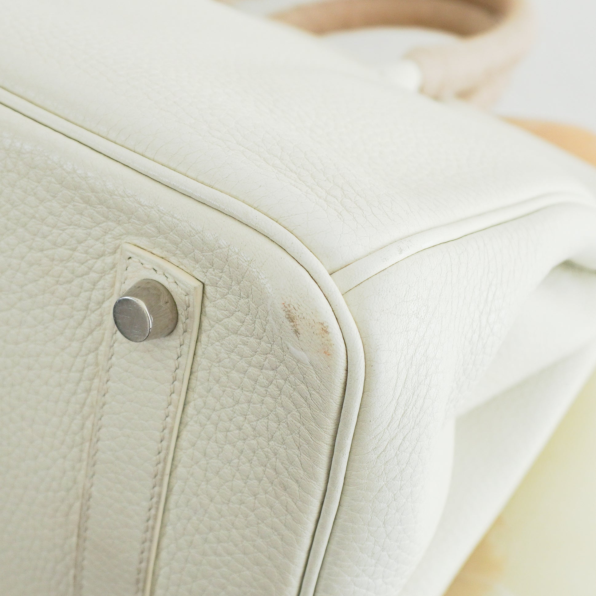 Hermès White Birkin 35 Togo Leather Palladium Hardware | Authentic Preloved - Reloved Again