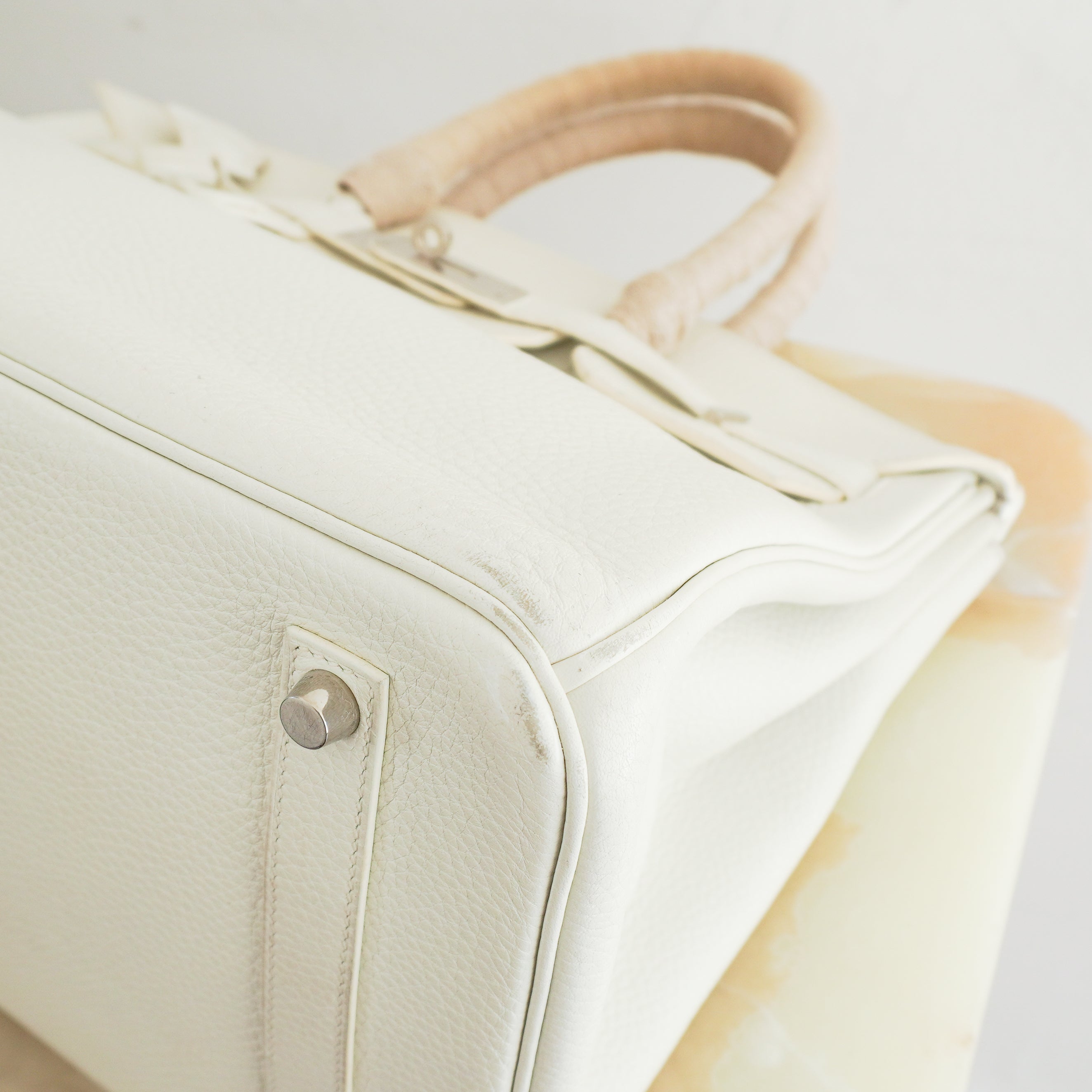 Hermès White Birkin 35 Togo Leather Palladium Hardware | Authentic Preloved