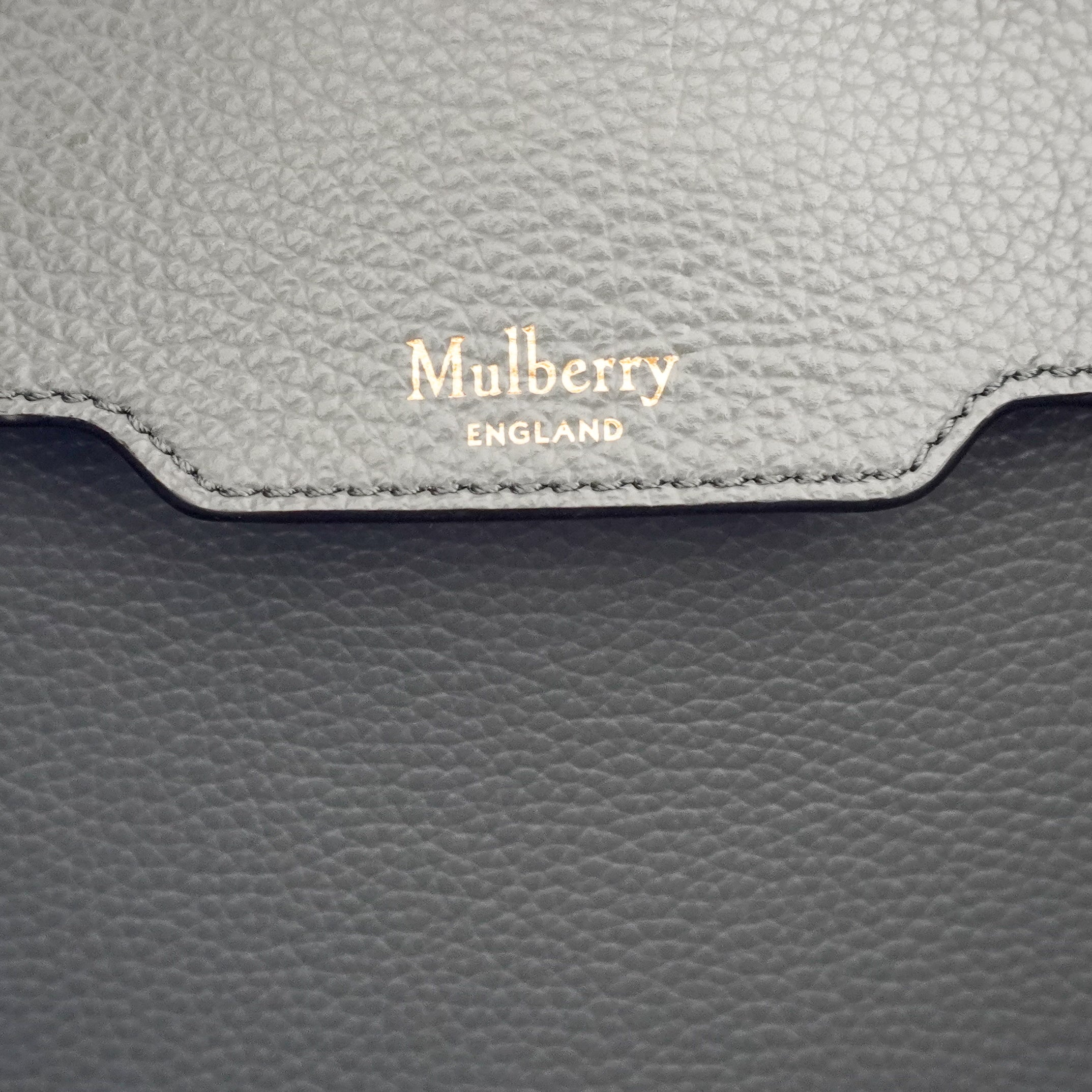 Mulberry Bayswater Small Classic Grain Tote Bag in Charcoal (RRP £846) | Authentic Preloved
