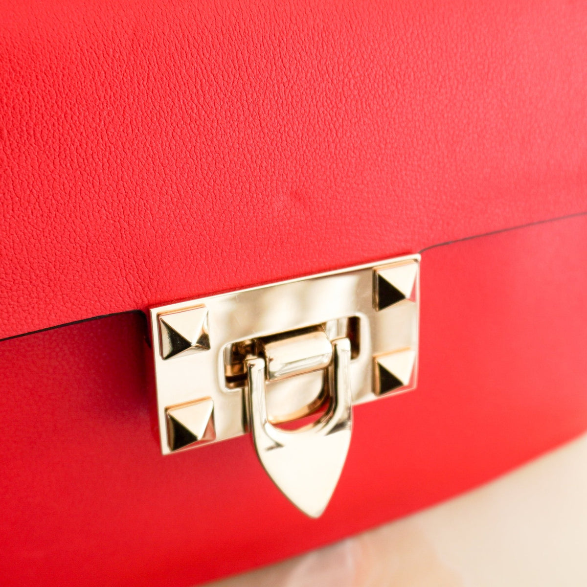 Valentino Garavani Rockstud Small Shoulder Bag in Rouge Pur Red Leather RRP (£1490) | Authentic Preloved - Reloved Again