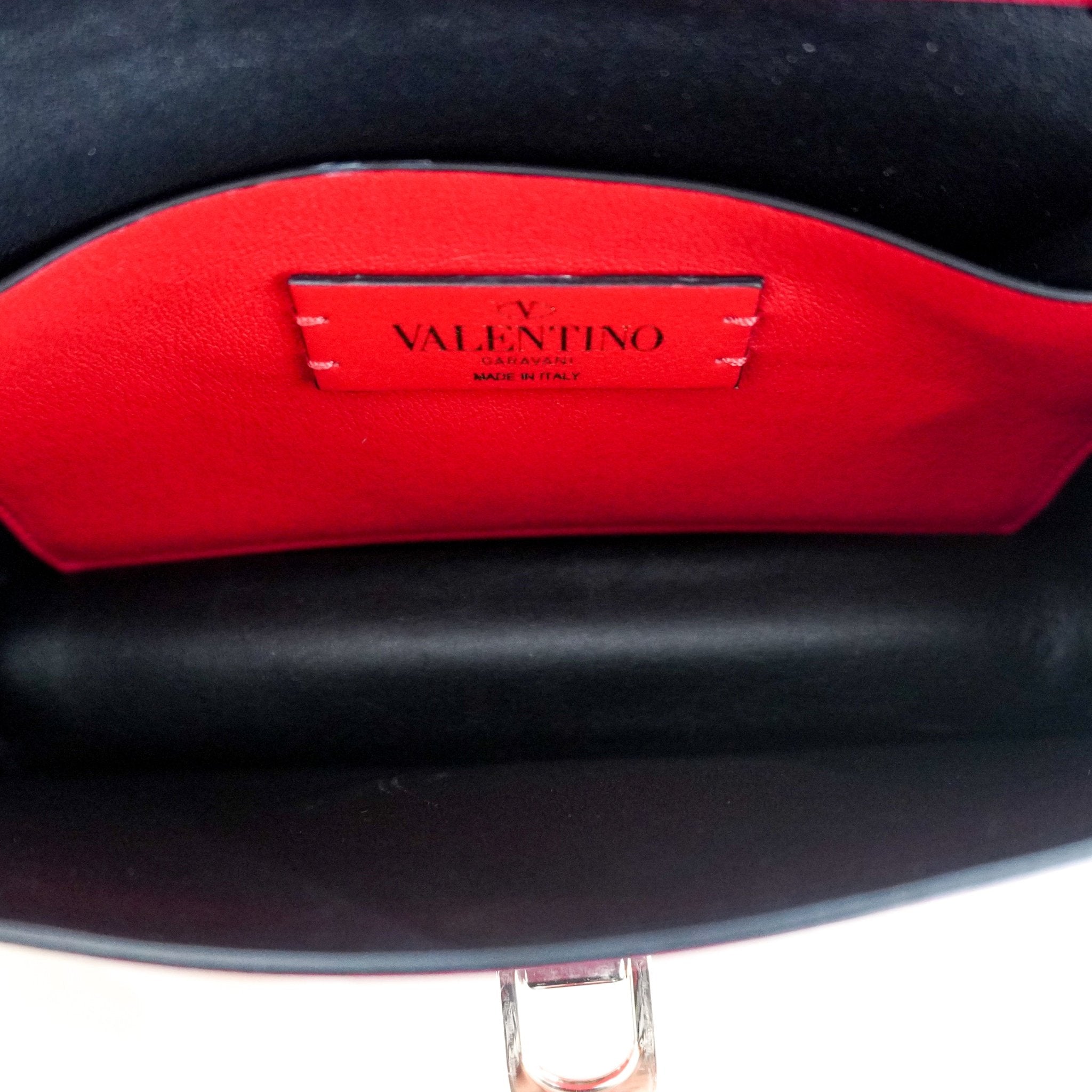 Valentino Garavani Rockstud Small Shoulder Bag in Rouge Pur Red Leather RRP (£1490) | Authentic Preloved - Reloved Again