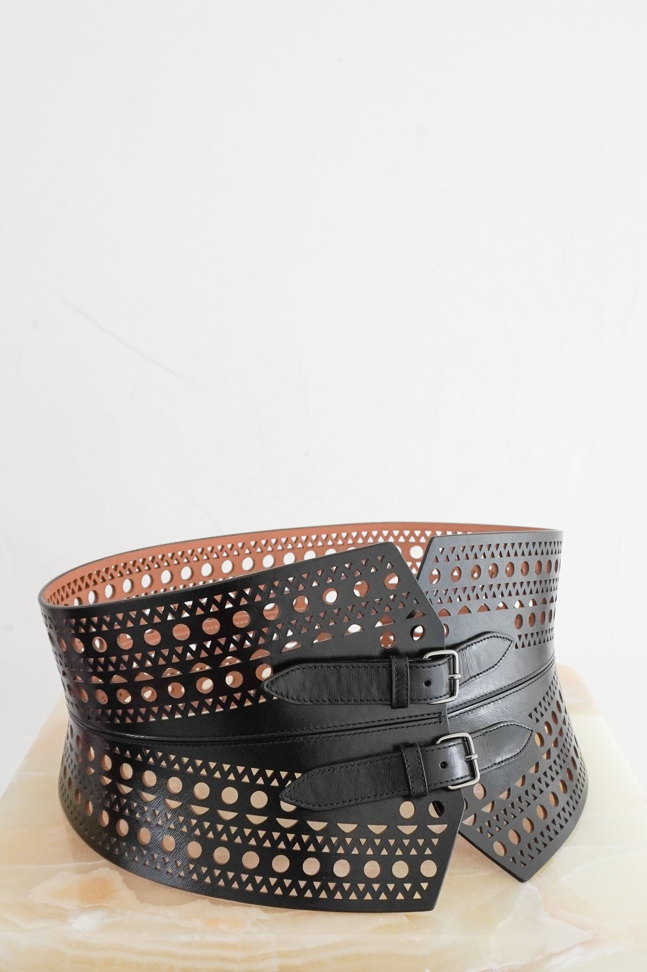 Alaia Laser cut out belt RRP £990| Authentic Preloved