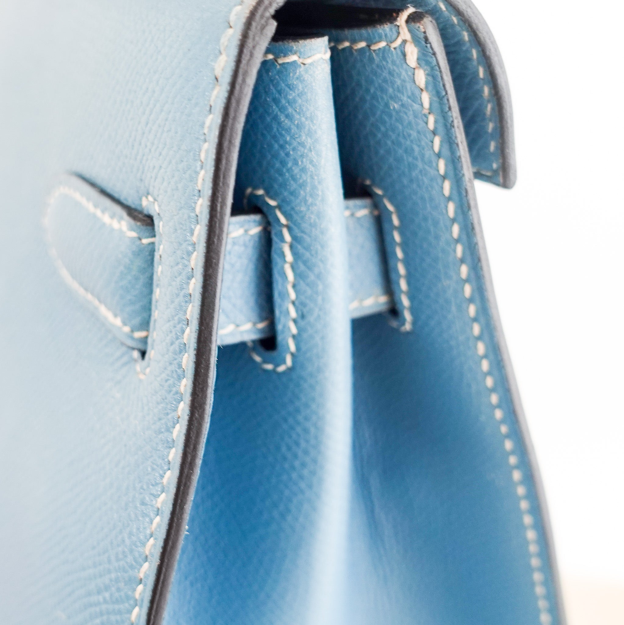 Hermes Kelly 35 - Epsom leather blue jean gold hardware | Authentic Preloved - Reloved Again