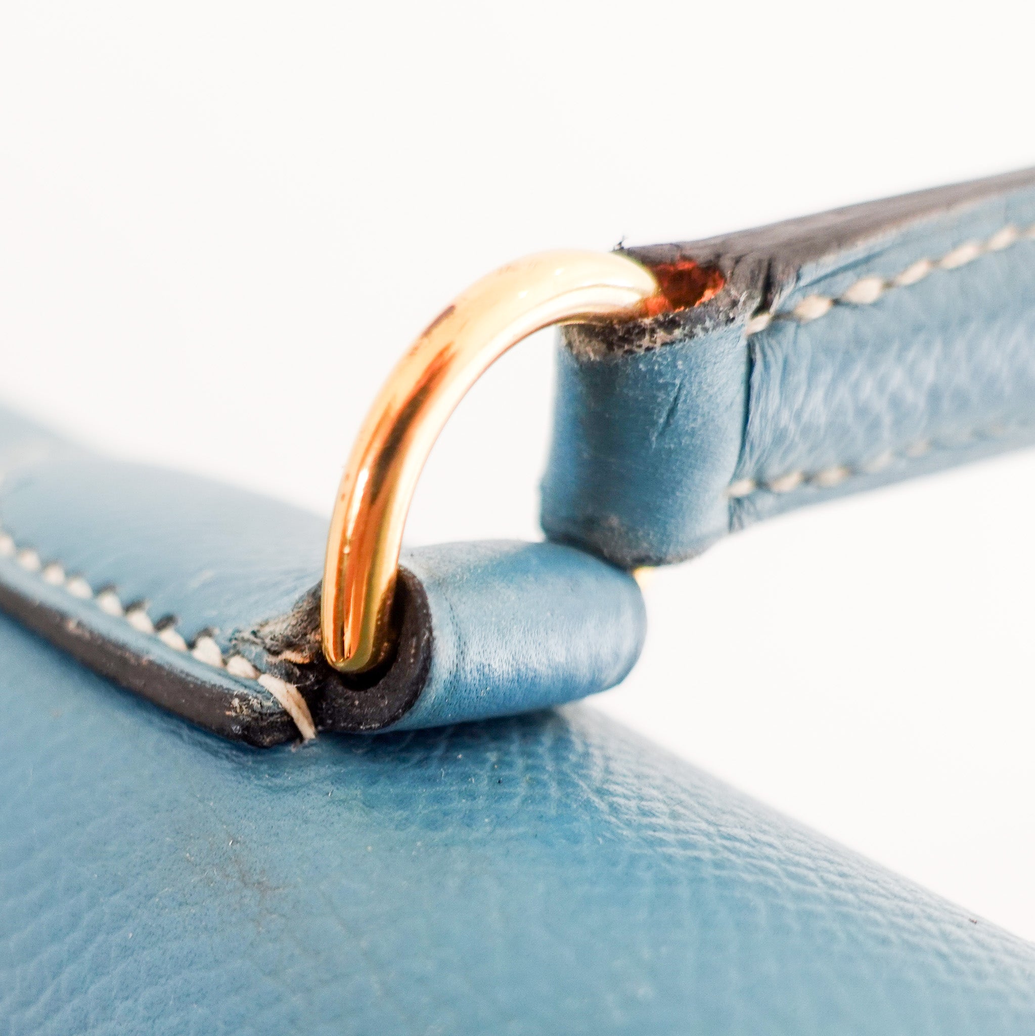 Hermes Kelly 35 - Epsom leather blue jean gold hardware | Authentic Preloved - Reloved Again