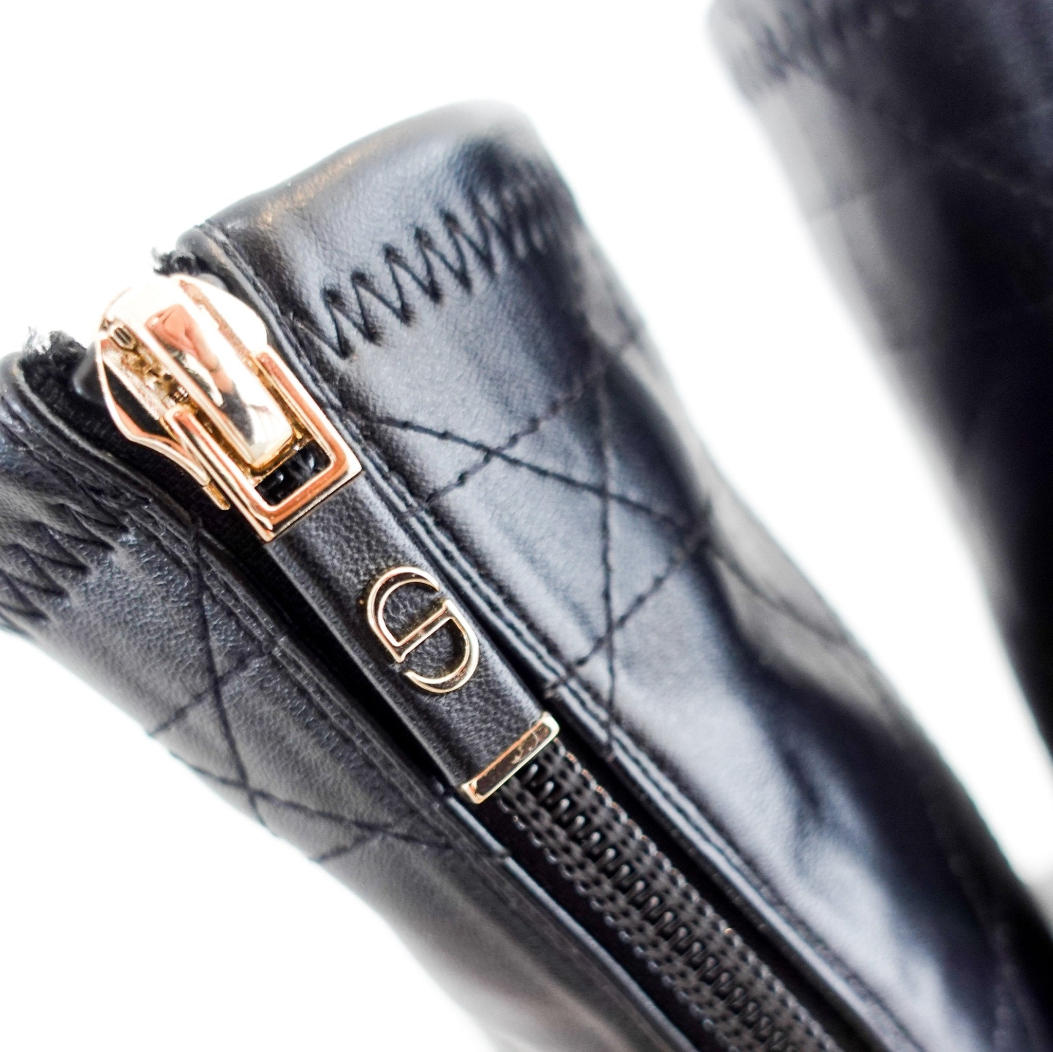 NEW Dior Cannage Quilted Ankle Boots in Black RRP £1600 | Authentic Preloved - Reloved Again