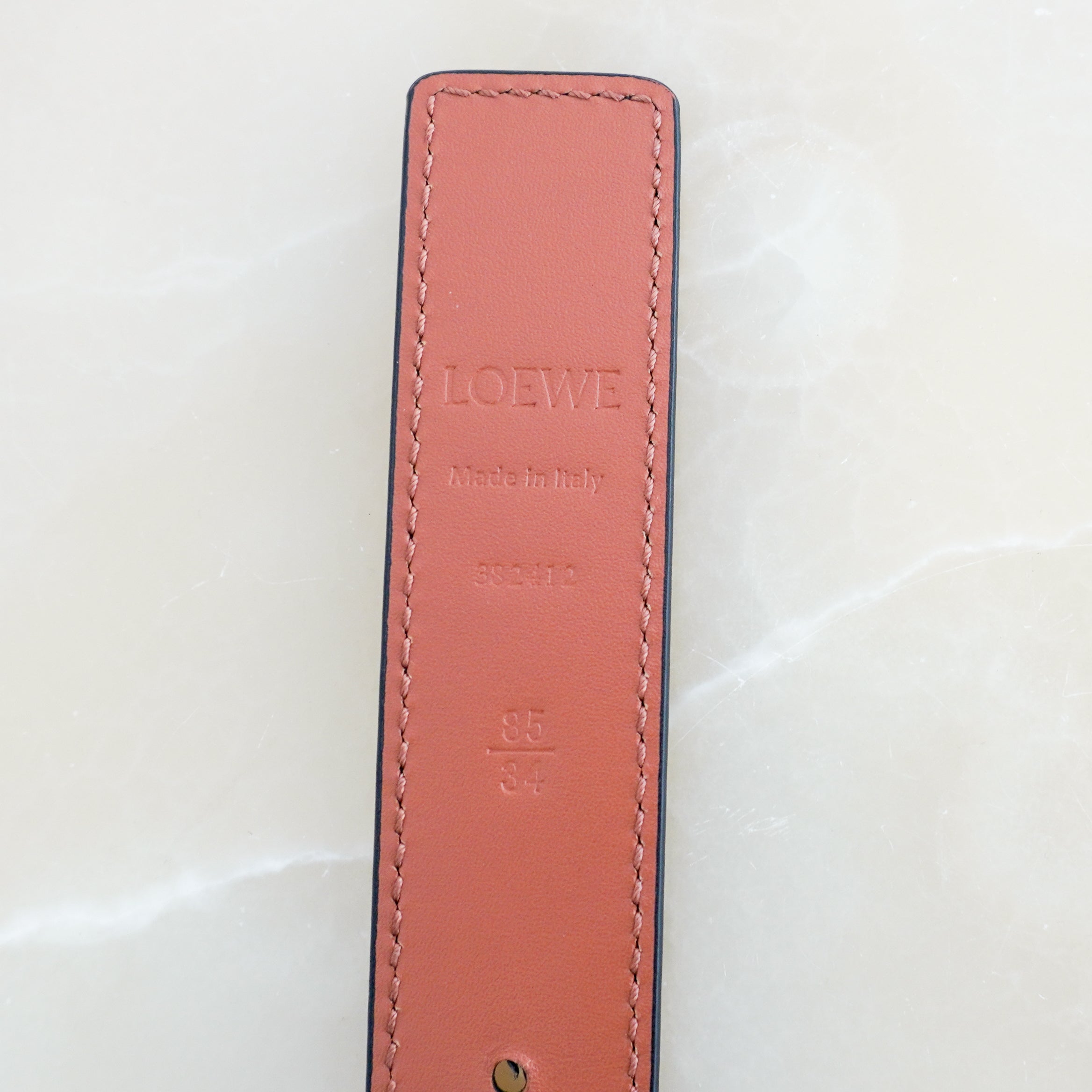 LOEWE Ellipse Reversible Leather Anagram Gold Buckle Belt (RRP £375) | Authentic Preloved FINAL SALE